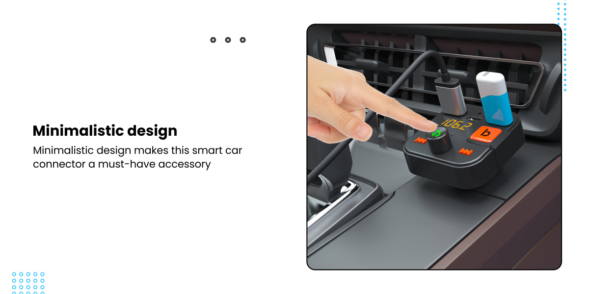 Portronics Auto 20 smart car connector with minimalastic design