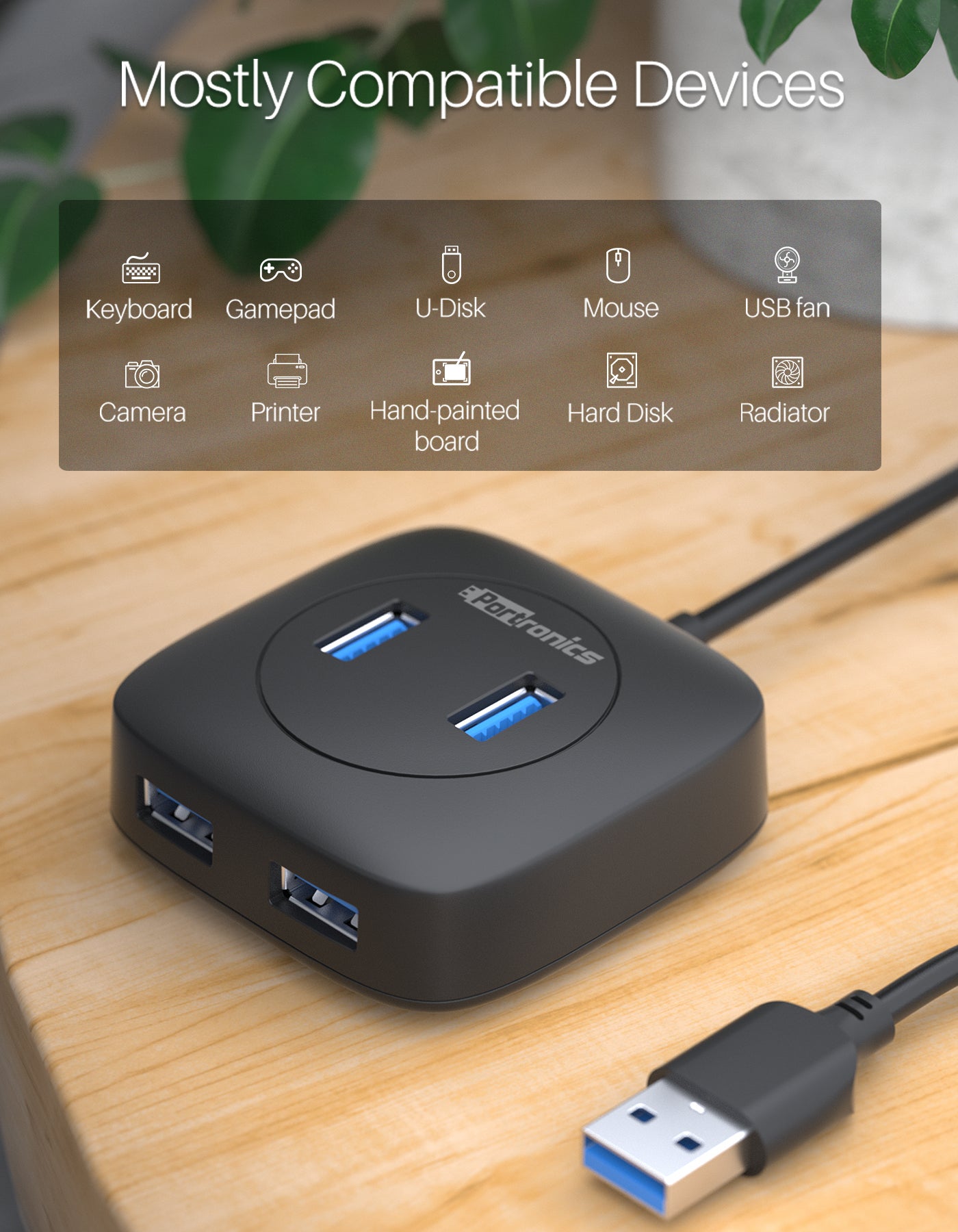 connect with all devices Mport4A Port hub portronics