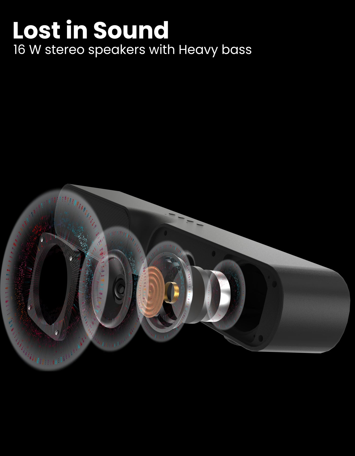 Portronics Decibel 20 best Bluetooth Mini Speaker Sound bar 16 W stereo