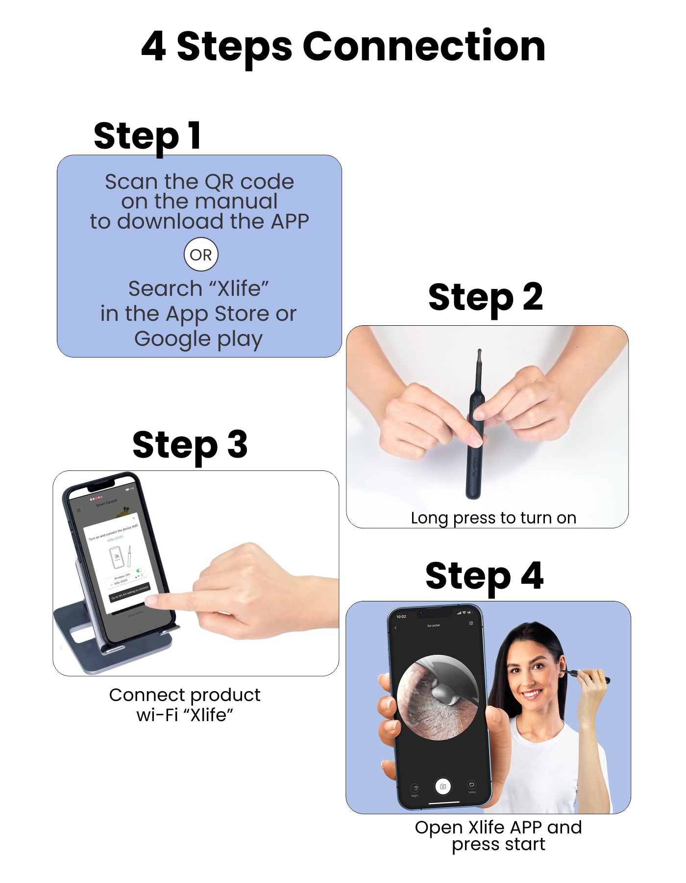 Portronics XLIFE Wireless 2.4 GHz Ear Cleaner stick