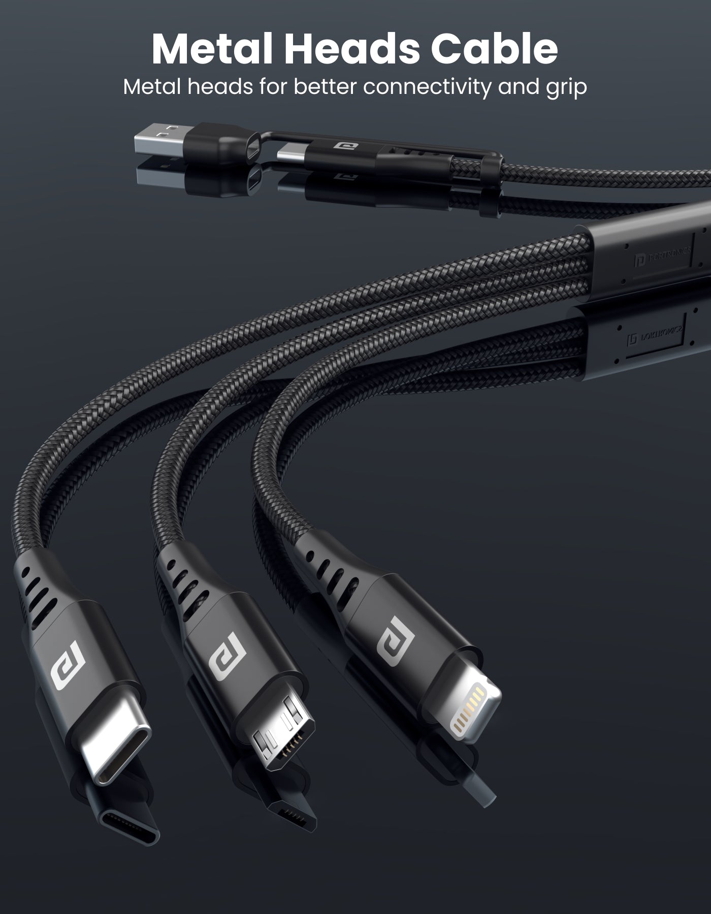 Portronics Konnect Core Plus Micro USB Cable and fast charging cable