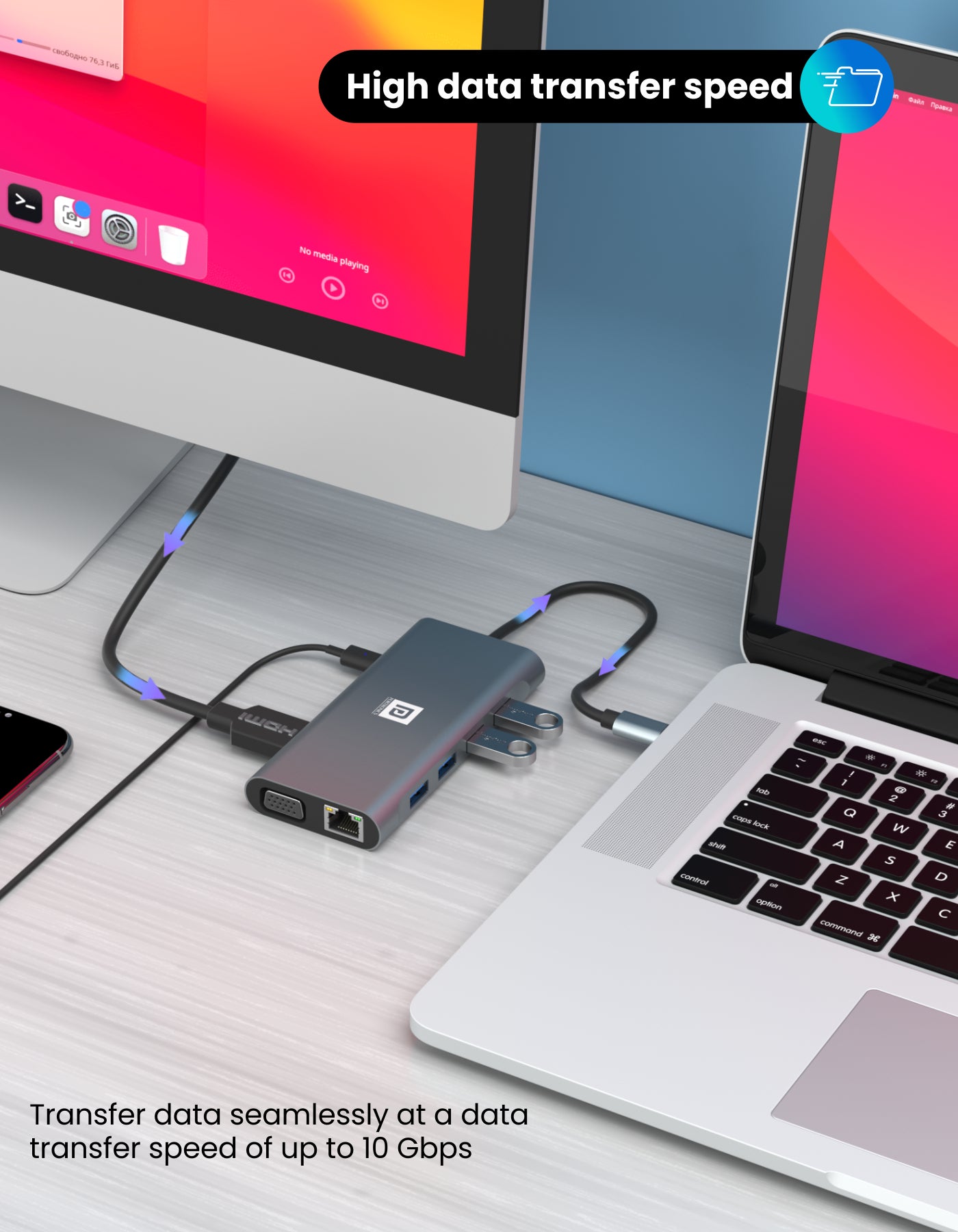 Portronics MPort 11C USB hub compatible with all devices