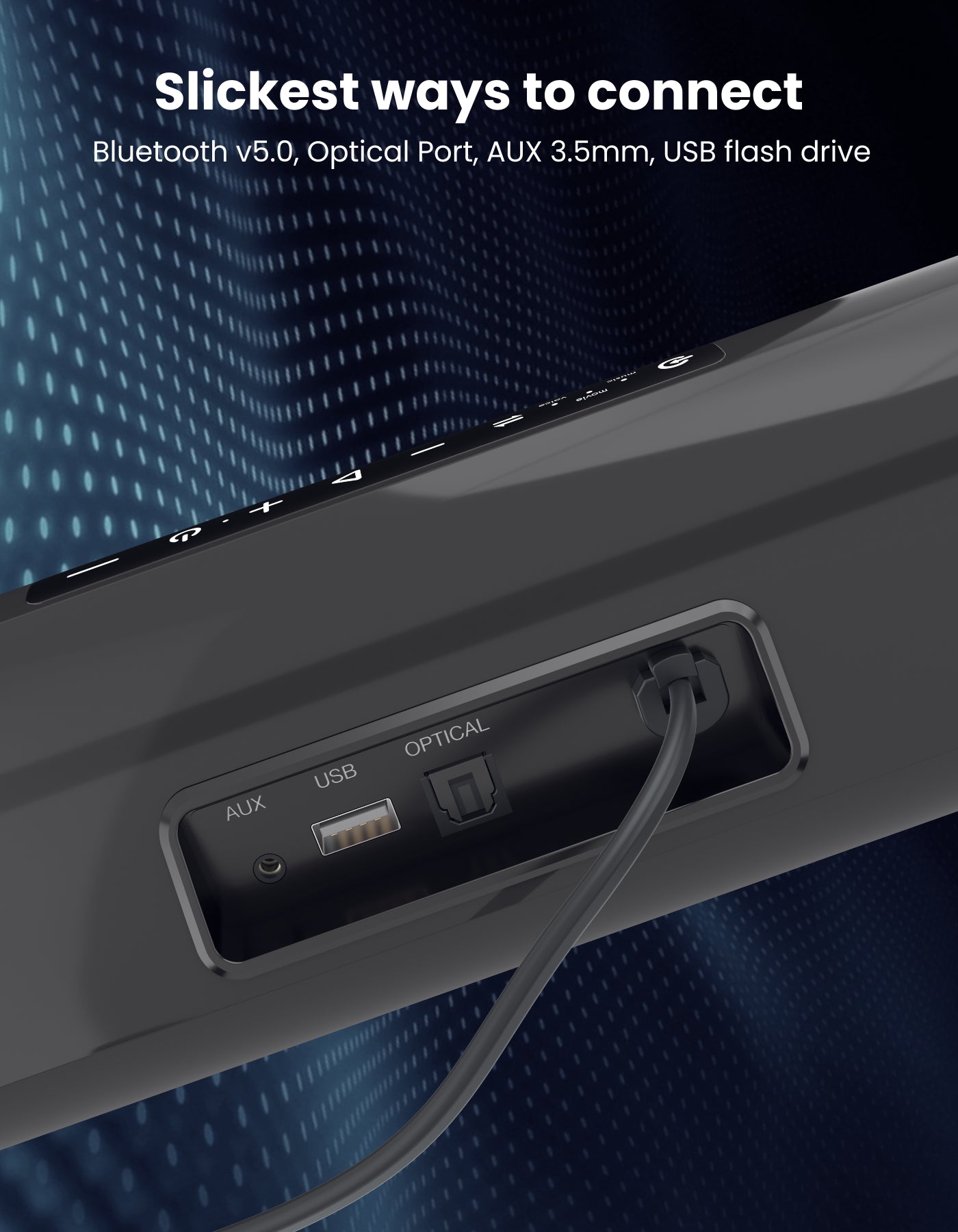 Portronics Sound Slick 6 wireless bluetooth sound bar for tv home is where the cinema is