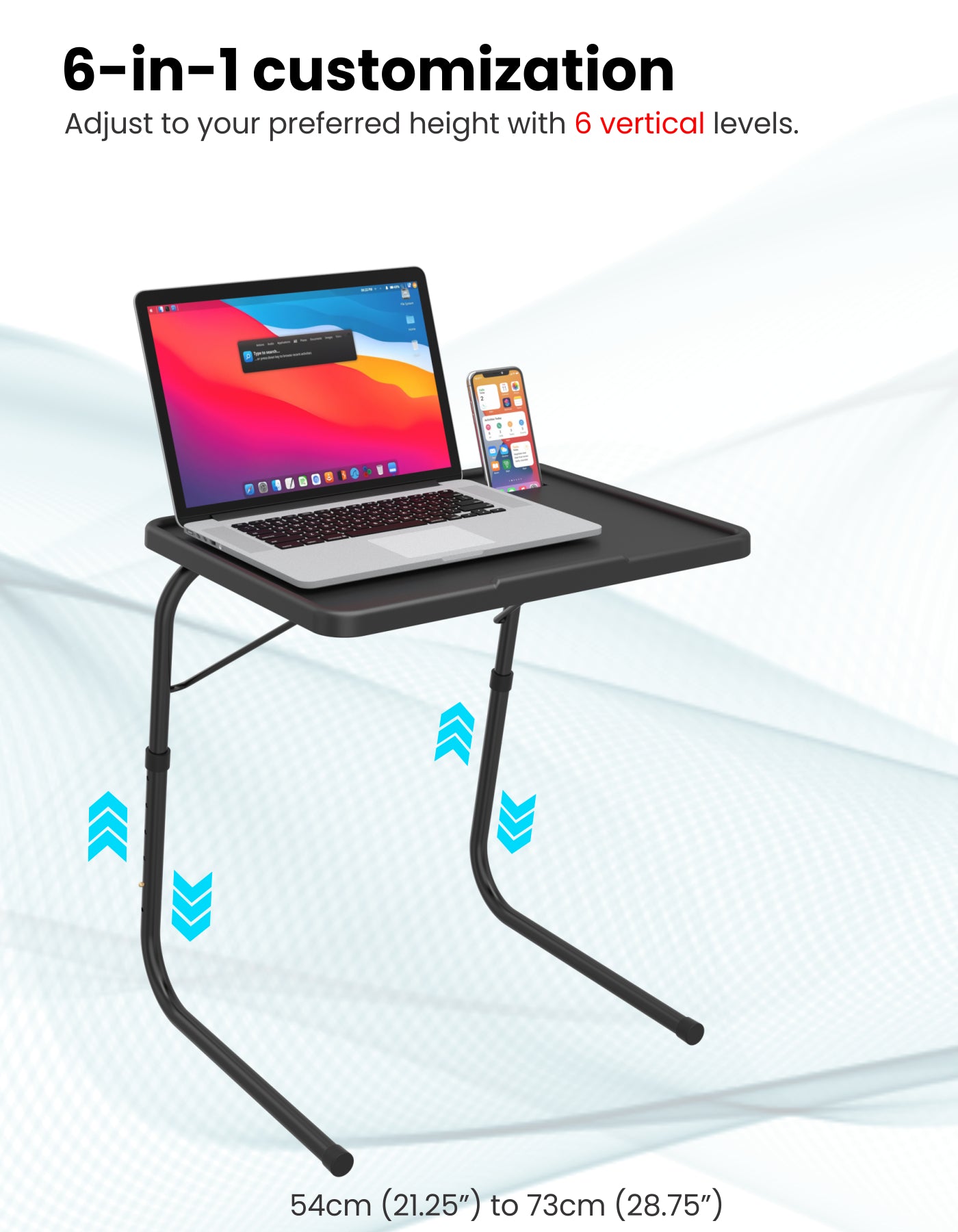 Portronics My Buddy F adjustable and portable Laptop Stand for bed Angular adjustment for ease of working