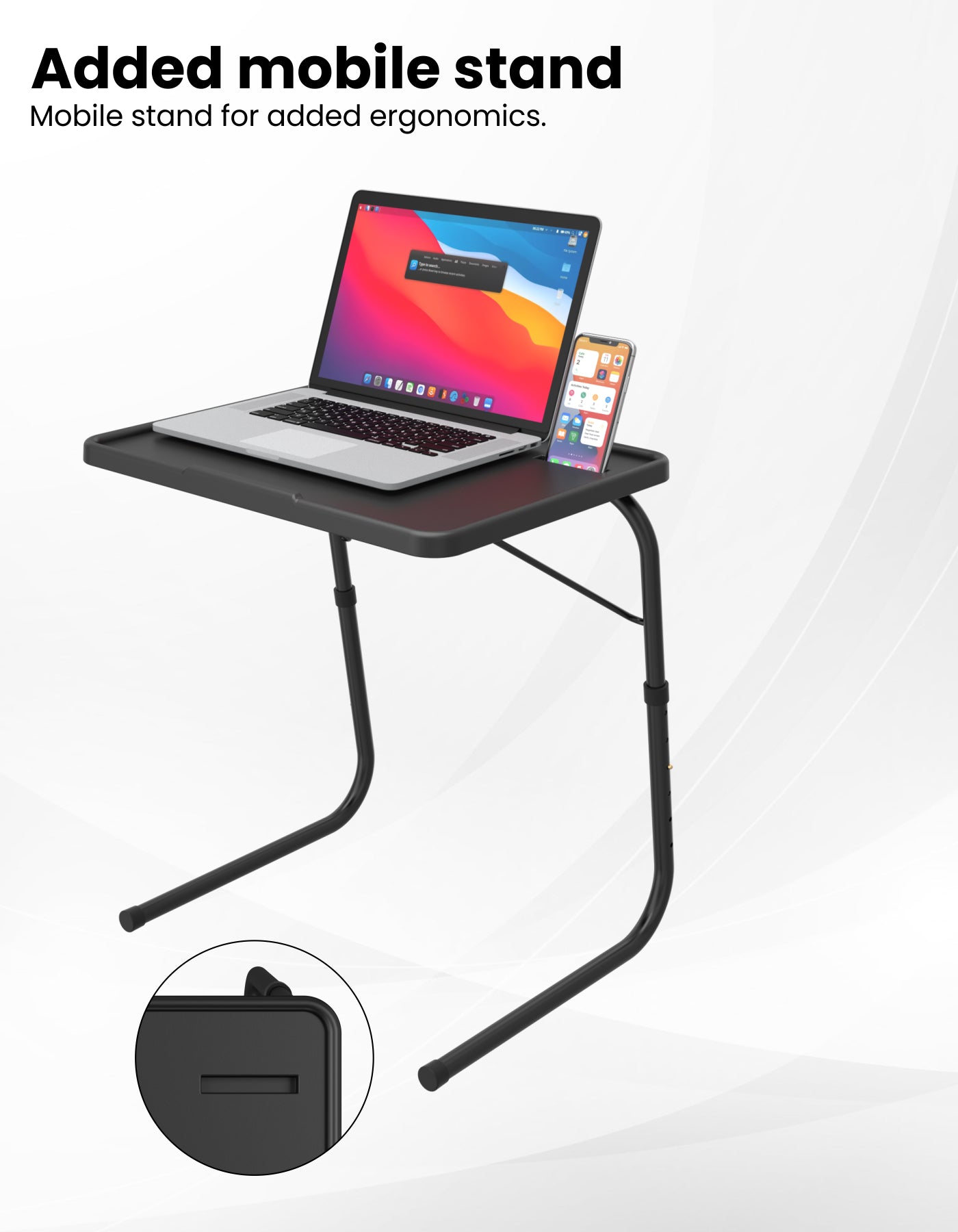 Portronics My Buddy F adjustable and portable Laptop Stand for bed