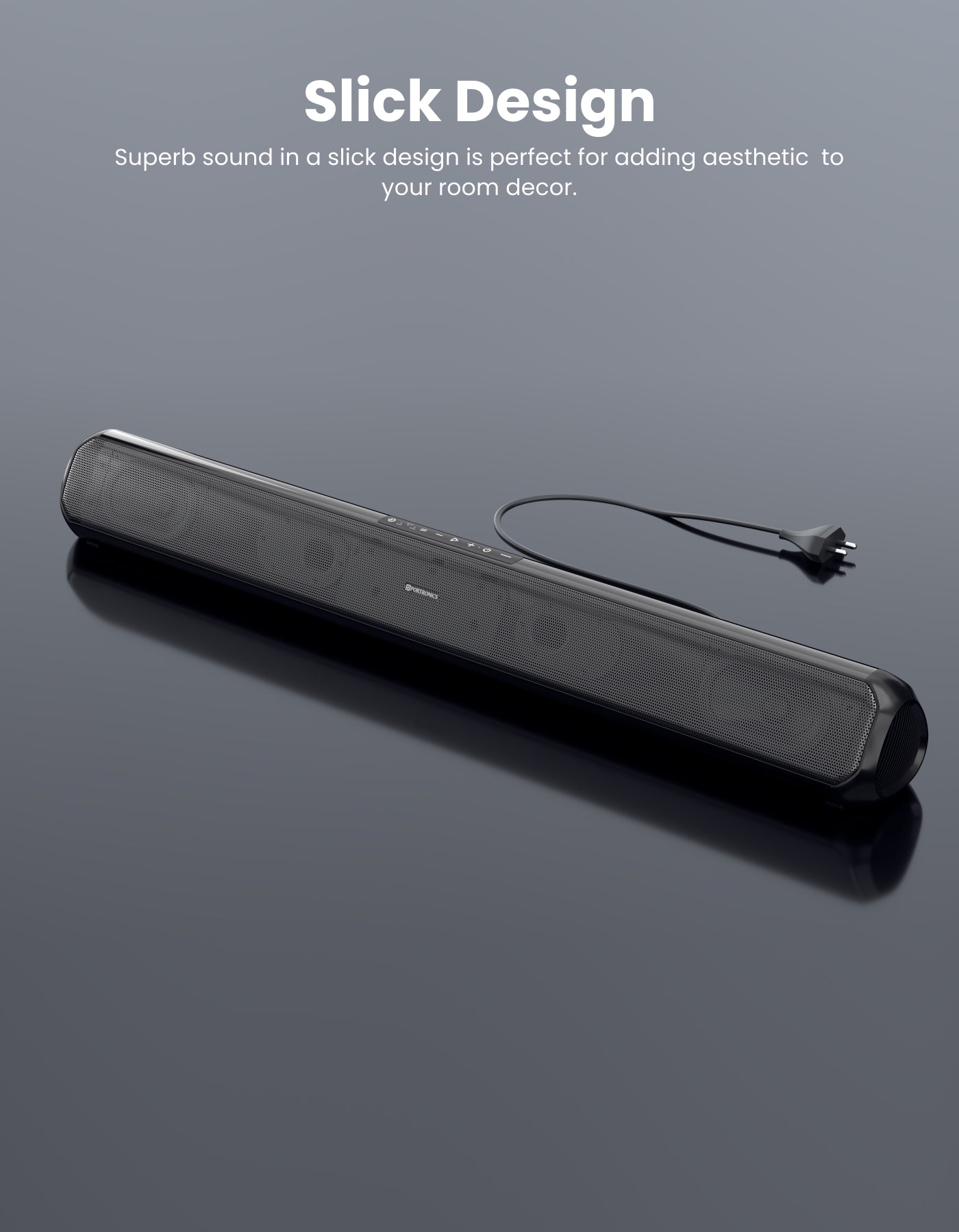 Portronics Sound Slick VI Bluetooth sound bar with slickest ways to connect