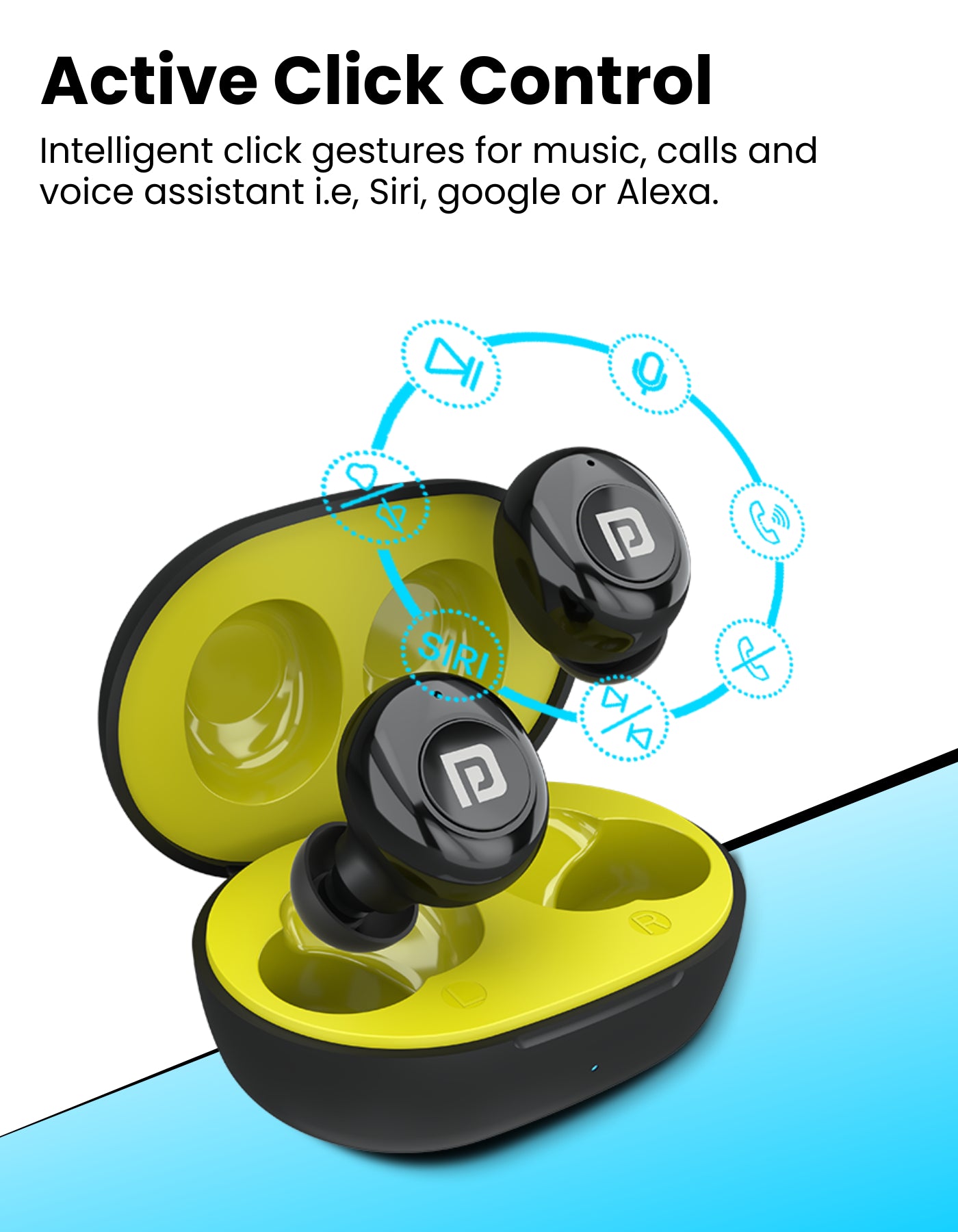 Many features in Portronics Harmonics Twins S3 Portronics earbuds