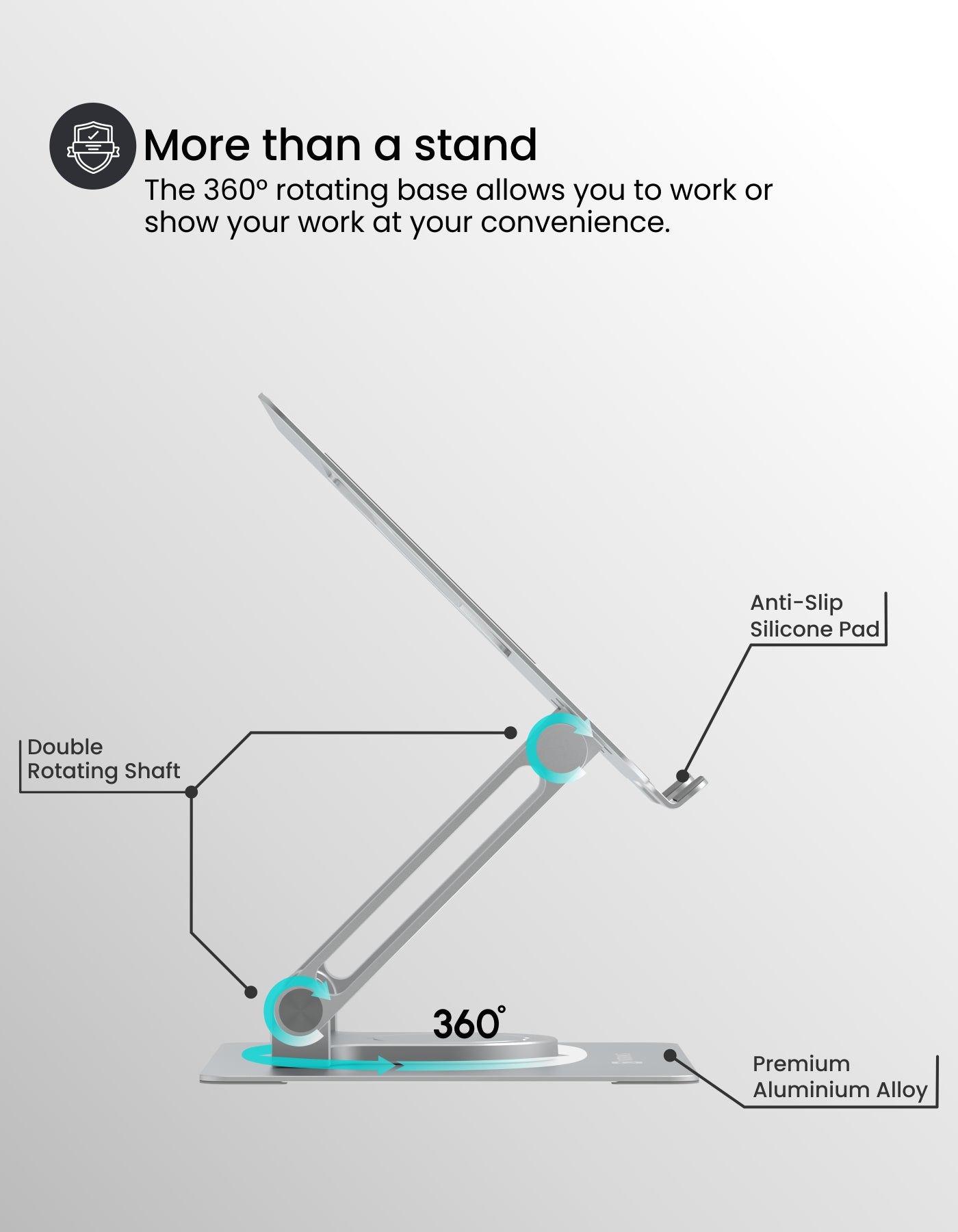 Portronics My Buddy K5 adjustable/portable Laptop Stand for bed, easy to assemble