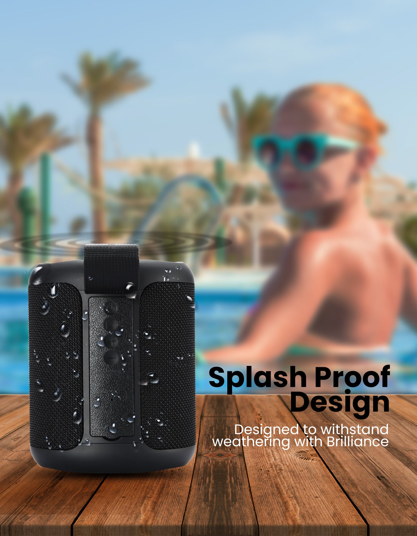 Portronics Sound Drum P 20W mini Wireless Bluetooth Portable Speaker with water proof body