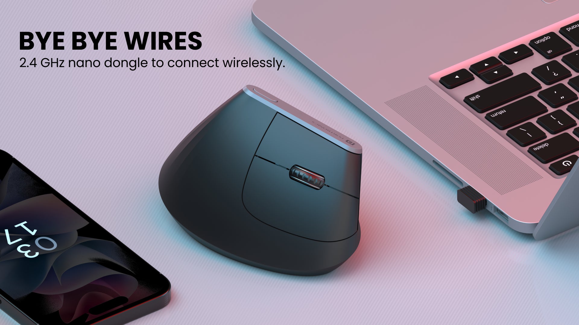 Portronics Toad Ergo true Wireless Mouse with 6D Buttons & 1200 DPI