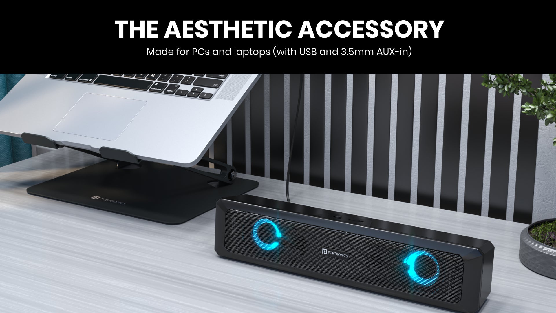 Portronics In Tune 3 Portable Soundbar design