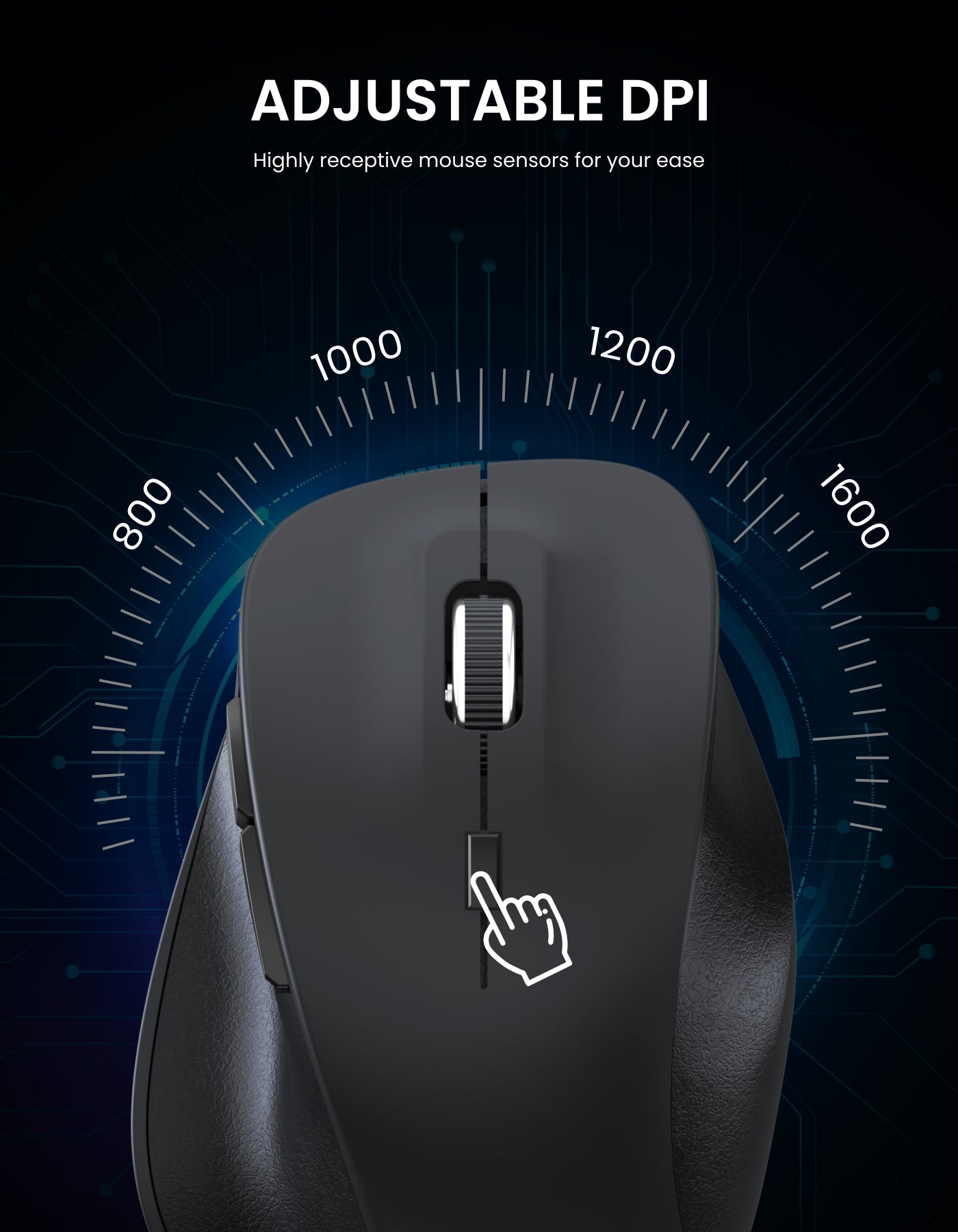 true wireless mouse of portronics Toad 24 with adjustable DPI