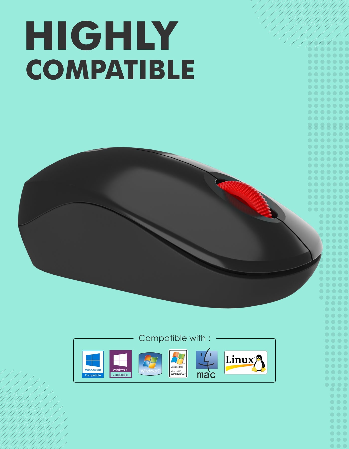 Portronics Toad 12 Wireless Mouse wide compatibility 