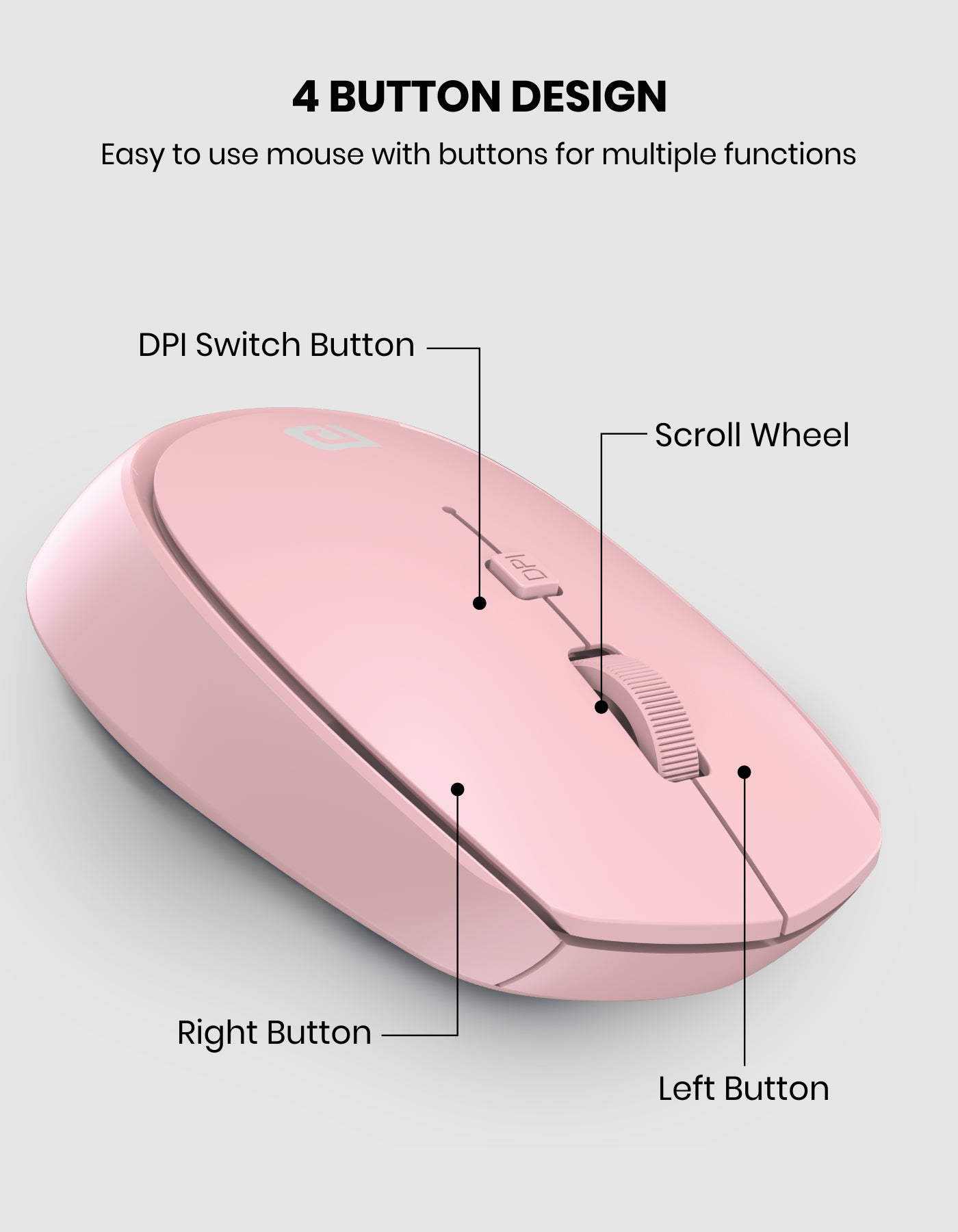 Portronics Toad 23 wireless mouse with buttons 