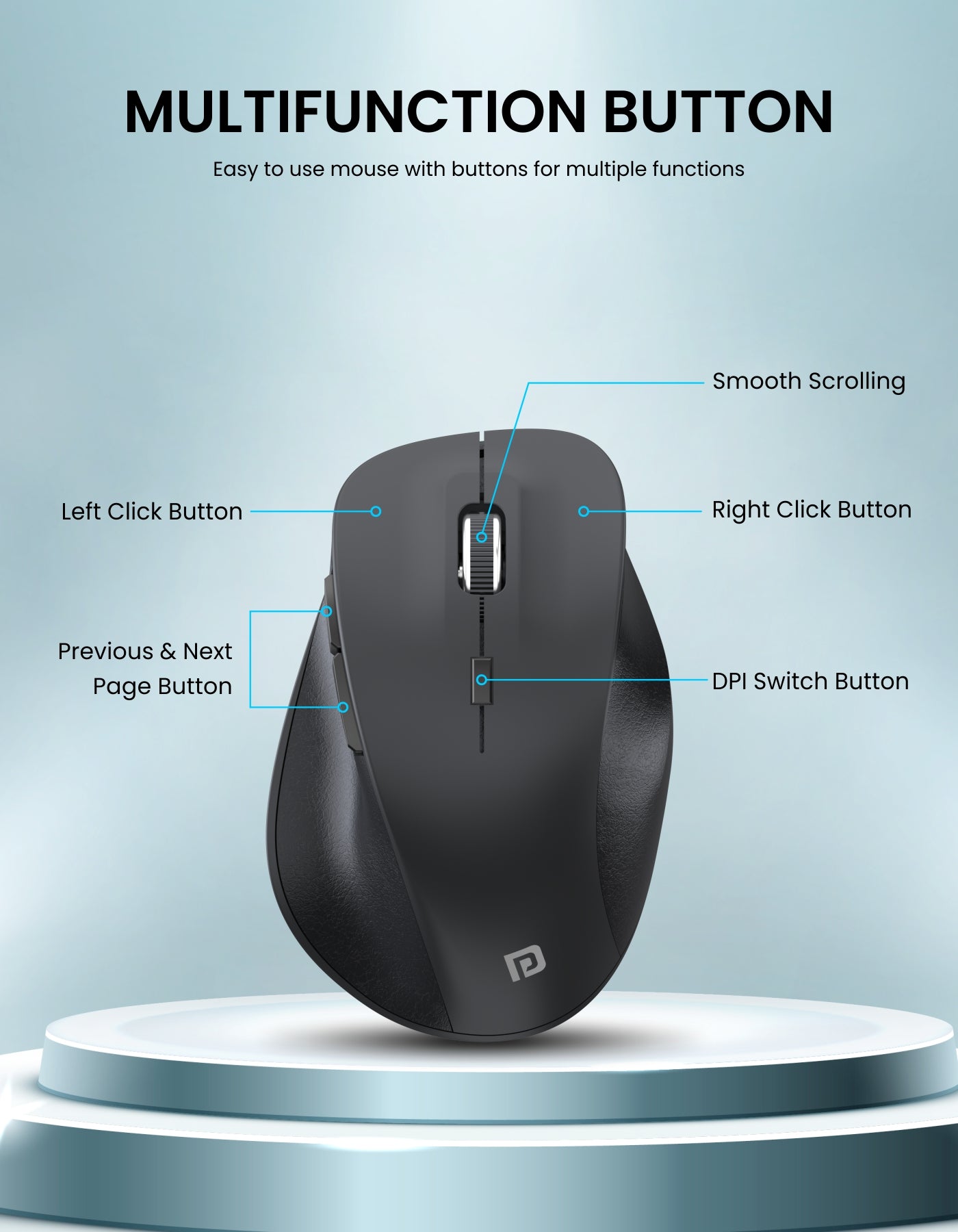 Wireless mouse easy to use portronics Toad 24