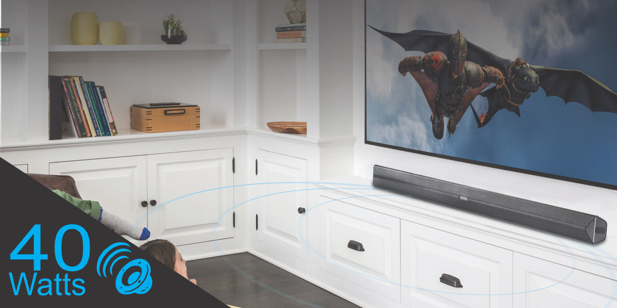 Portronics Sound Slick II: Wireless TV Sound Bar & Portable Sound Bar 40W power