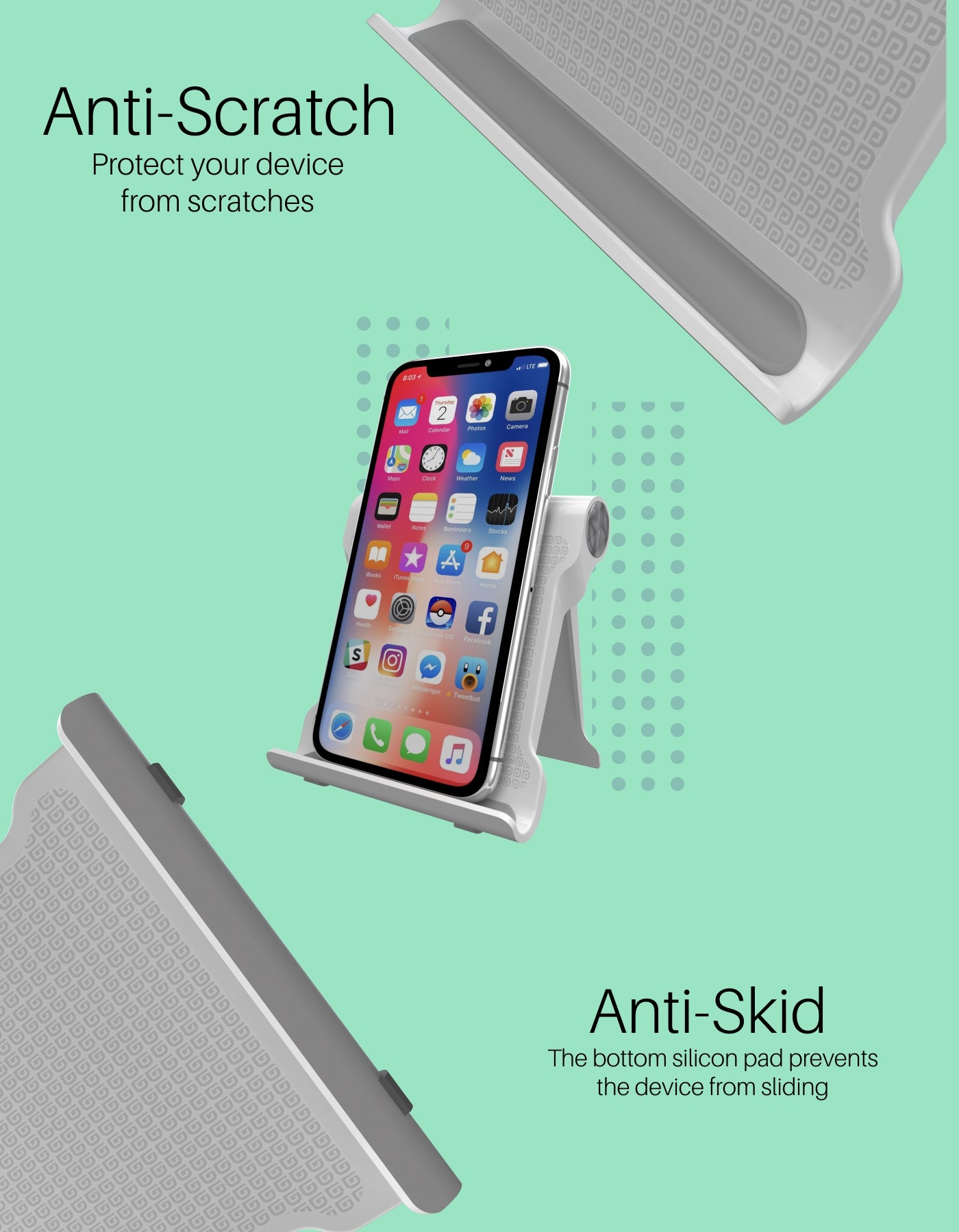 Portronics Modesk 200: Adjustable Mobile Phone Stand Holder 