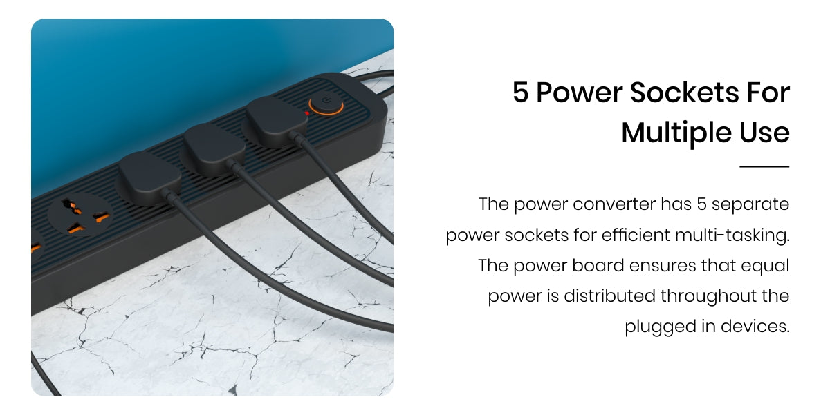 Power Plate 6 - Power bank Board With 5 Power Sockets