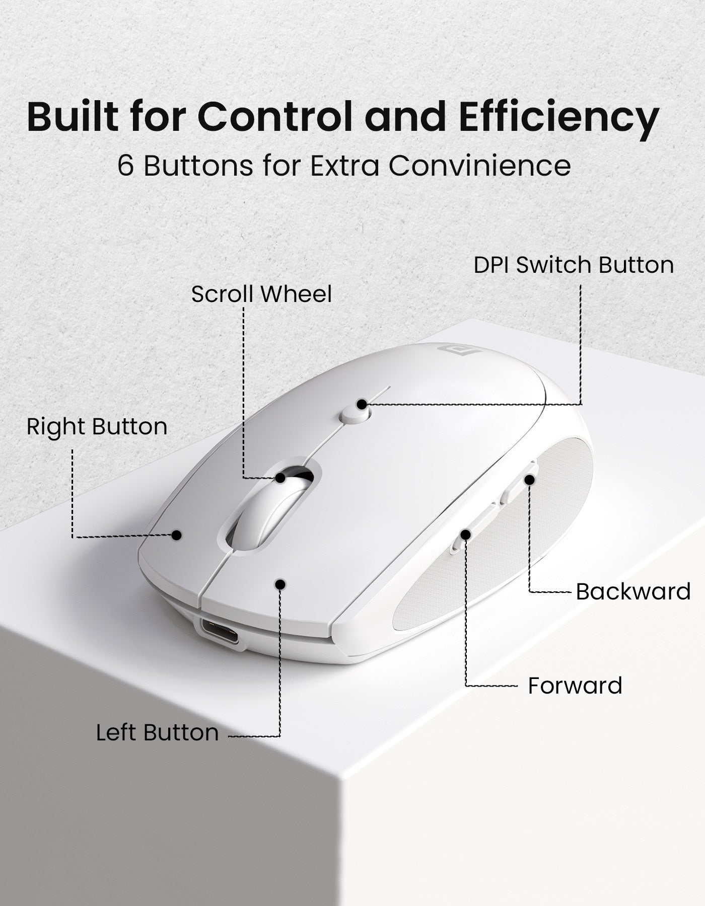 Portronics Toad III Wireless Mouse for Laptop & PC with Type C port