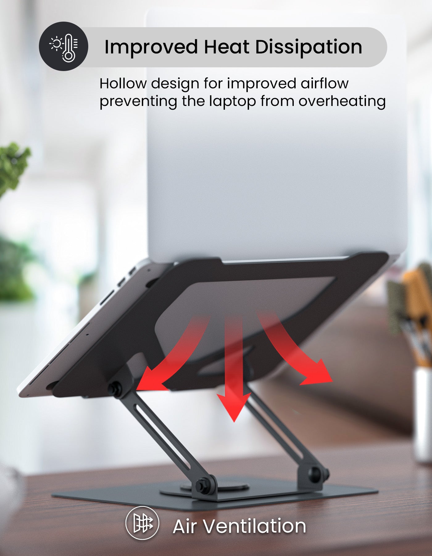 Compatible with all size laptop stand from portronics