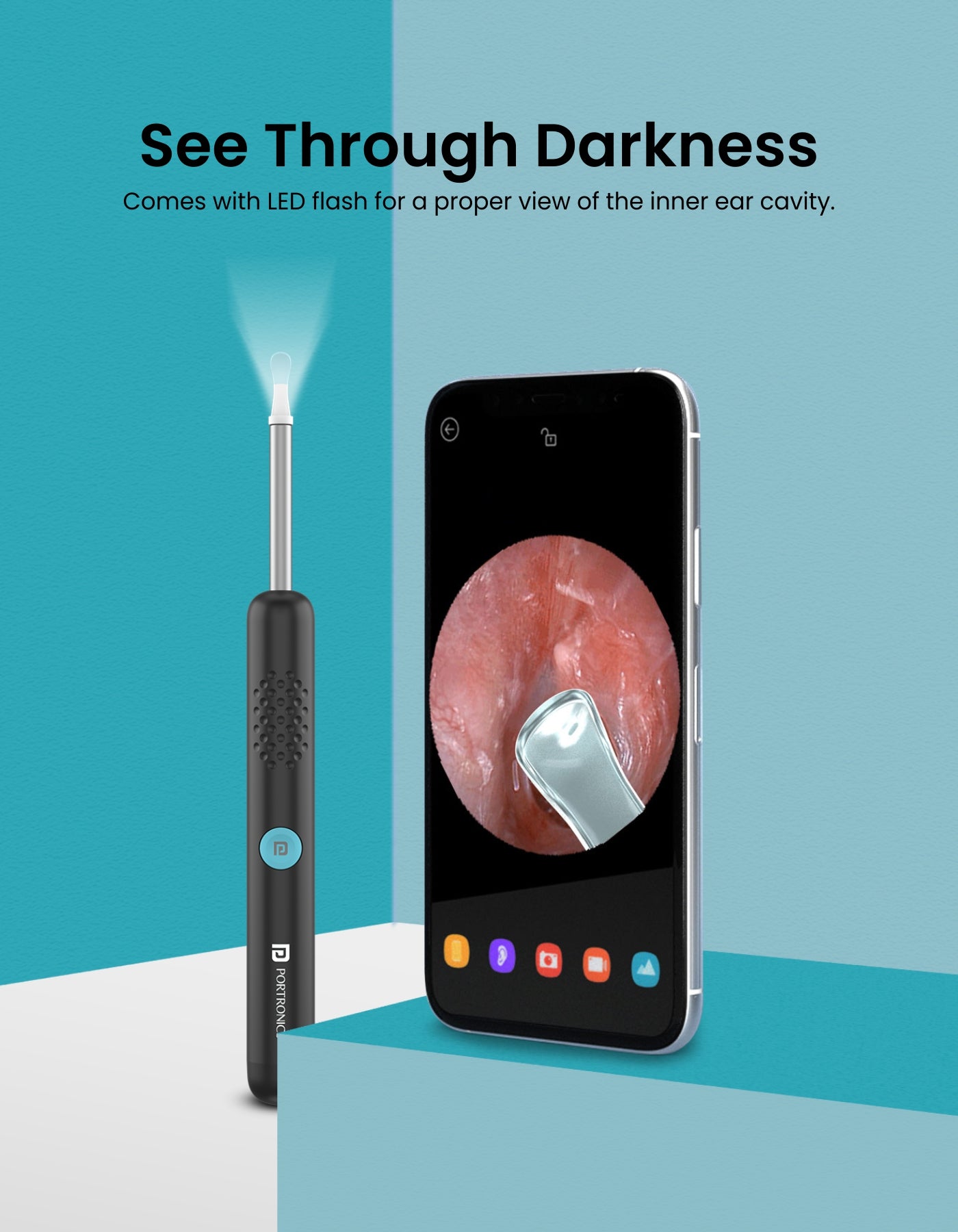 Portronics Cleansify Ear cleaning Camera With Full HD Lens And LED light