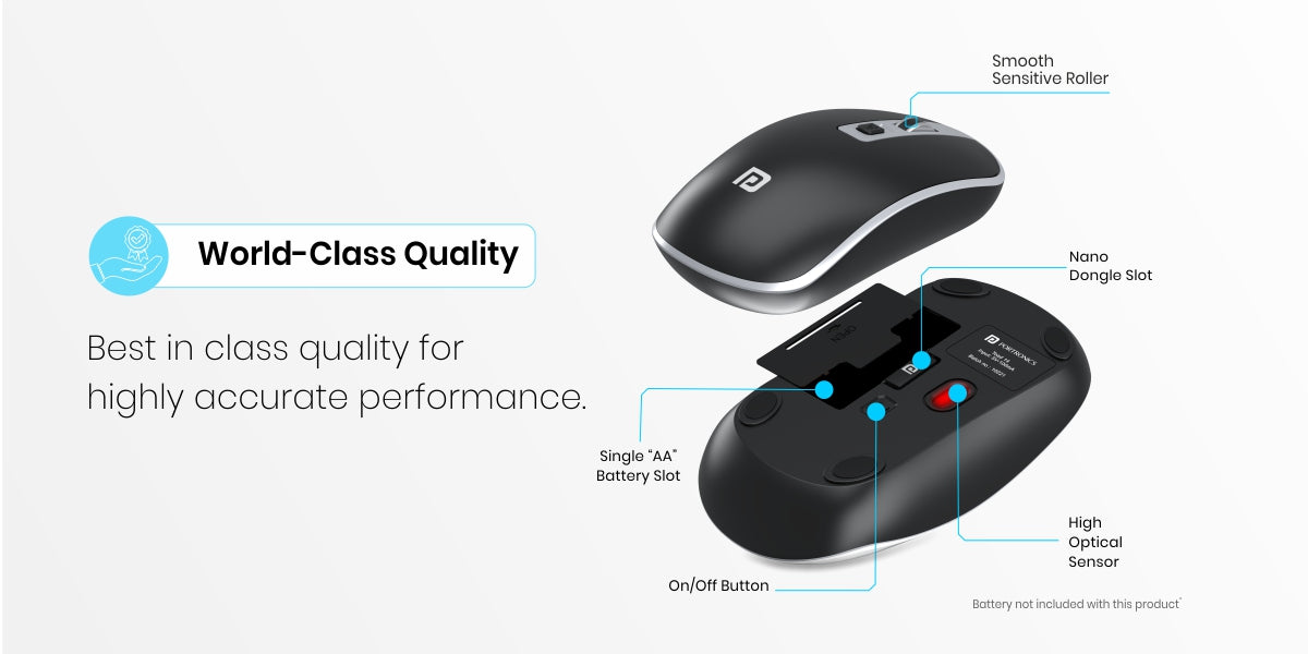 Portronics Toad 14 best quality Wireless Mouse for laptop