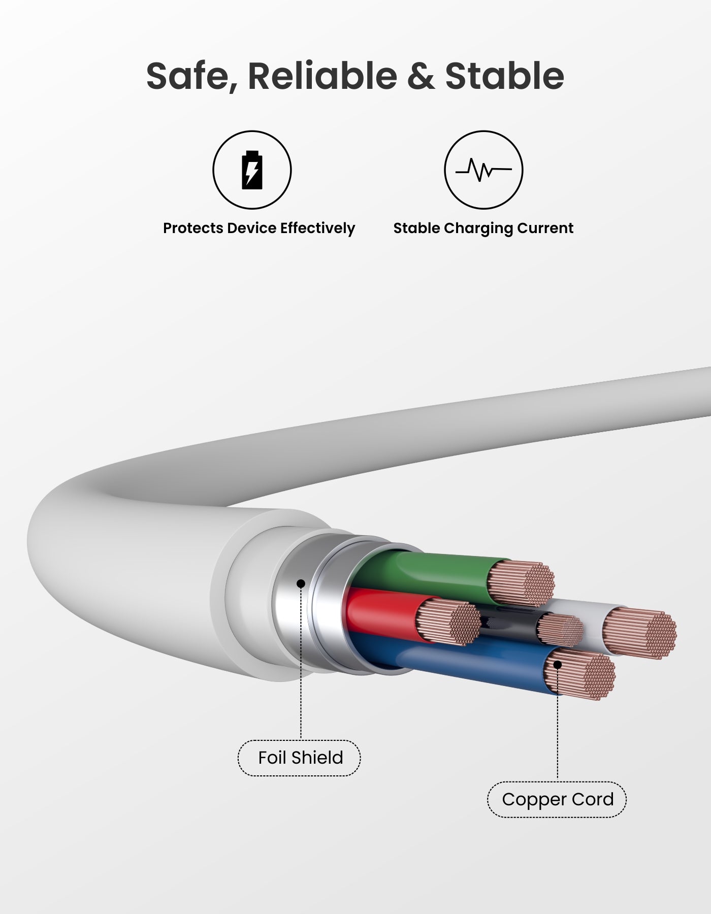 Portronics Konnect Link- 3A USB to Type C charging cable has versatile features