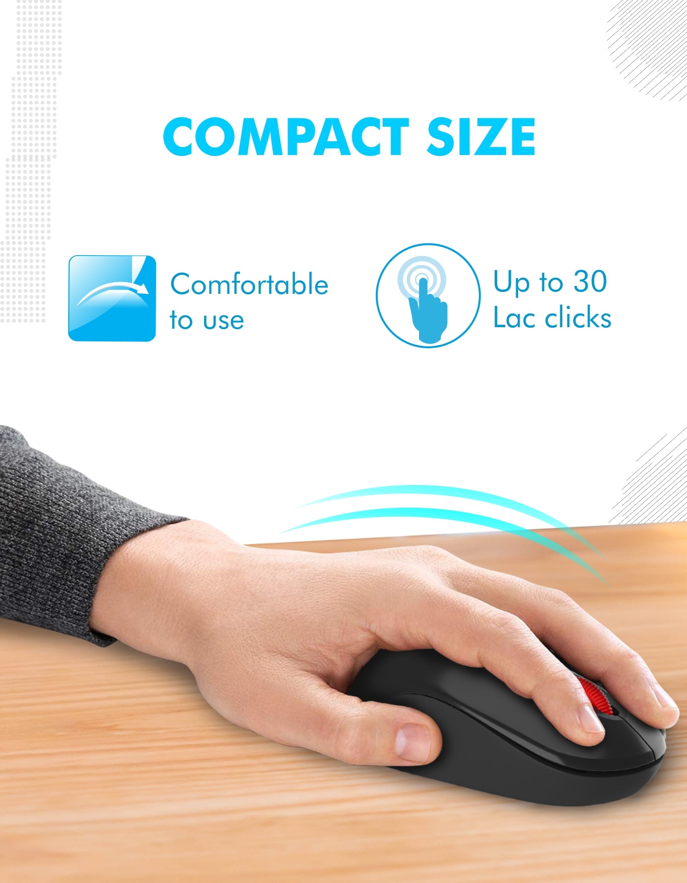 Portronics Toad Ergo Vertical Wireless Ergonomic Mouse 2.4Ghz, 6 Button,  Support Hand Posture(Black) at Rs 499/piece, Computer Accessories in New  Delhi
