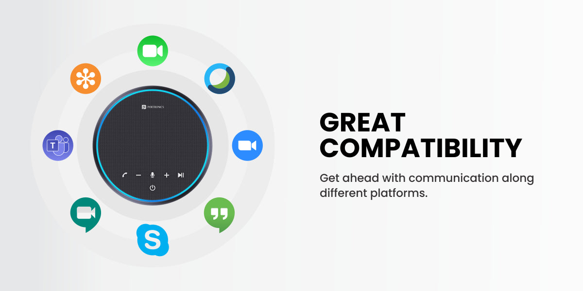 Portronics Talk One 360 Voice Coverage mini Portable conference Speaker  comfortable with many applications