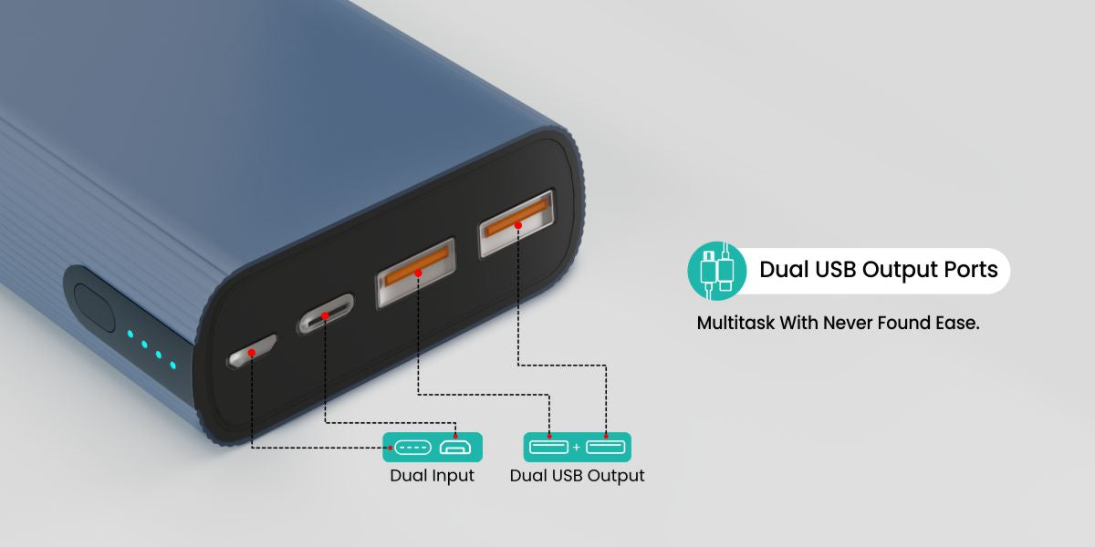 Buy Portronics POWER 45 Power bank 20000mah 45W PD output Fast Charge