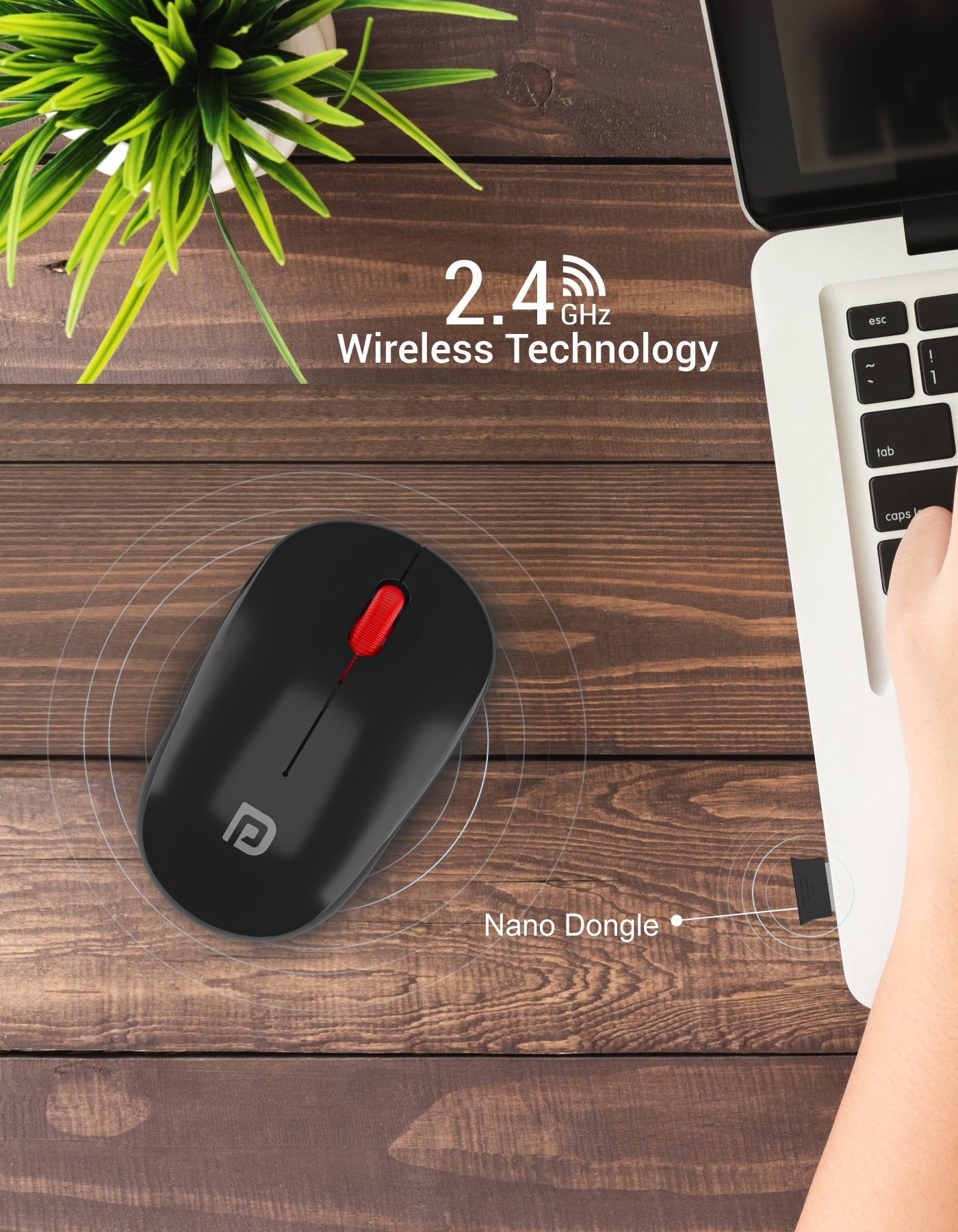 Portronics Toad 12 Wireless Mouse connect 10metre range 