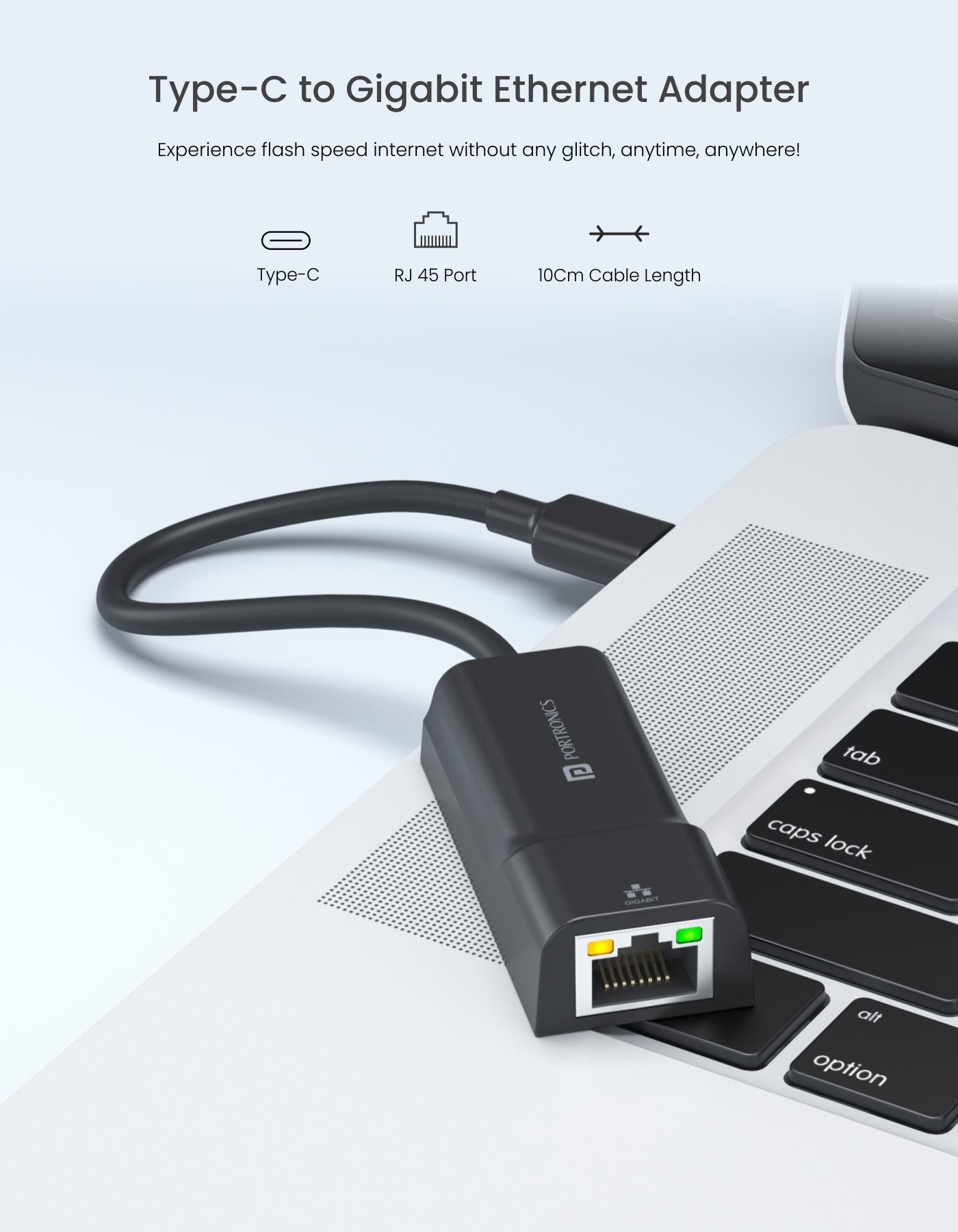 Portronics Mport 45C  USB hub Type C to Gigabit Ethernet Adapter