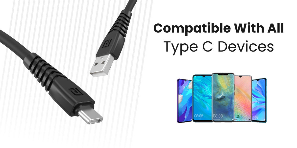 Portronics Combo of 2 Konnect Core Type C And  Micro USB cable compatible with all micro USB and type c enable devices