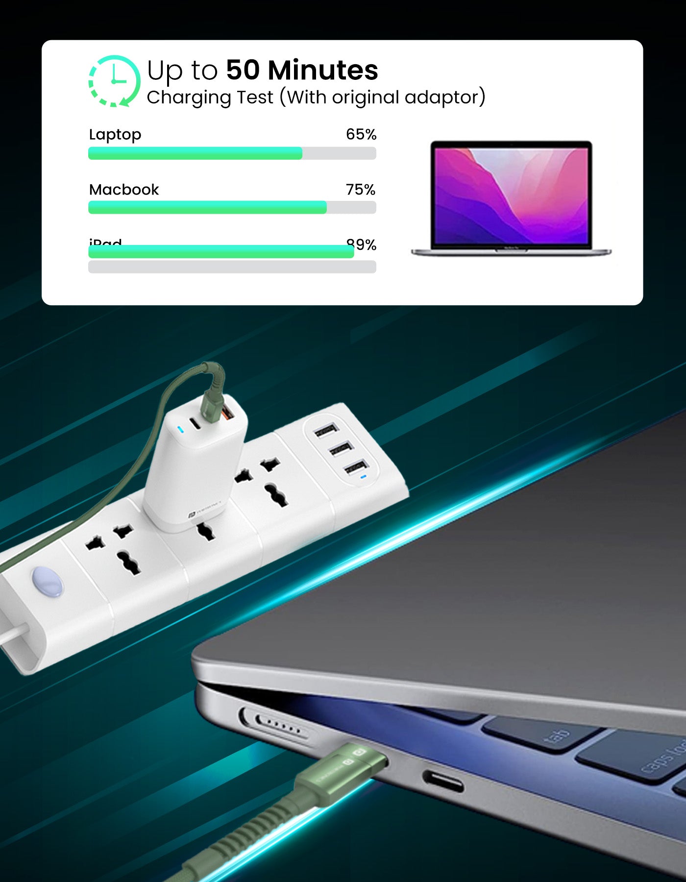 Portronics Konnect B Micro USB Nylon Quick Charging Cable