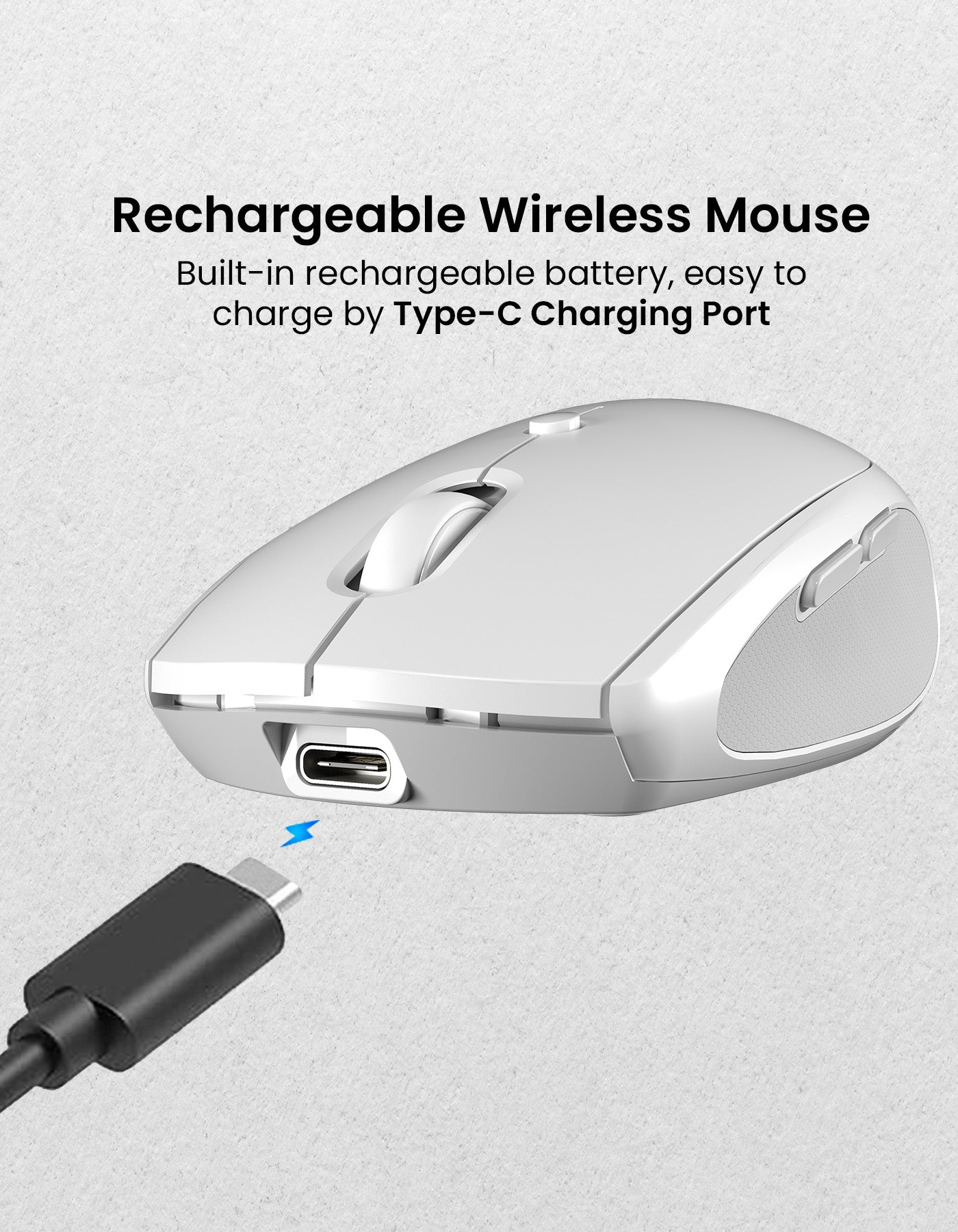 Portronics Toad III Rechargeable Wireless Mouse with Type C Port