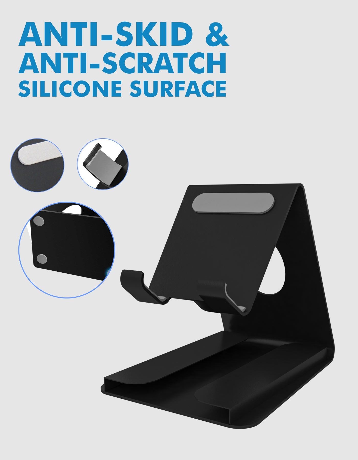 Parts of Portronics Modesk 4 With non skid and scratch body