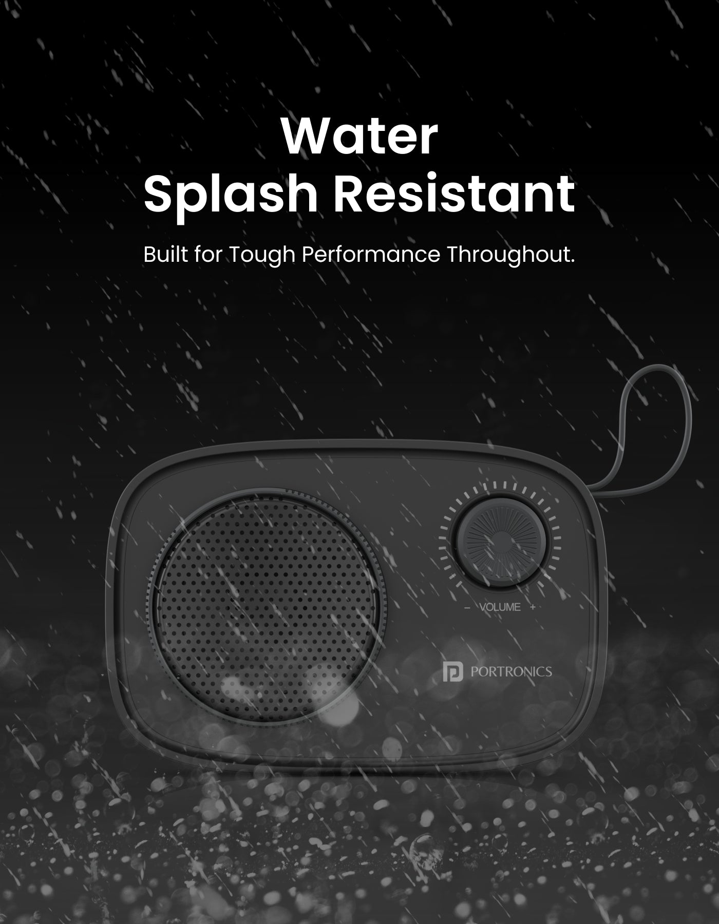 Portronics Pixel 2  Best mini Wireless Bluetooth Speaker 3W with Volume Knob and water proof body