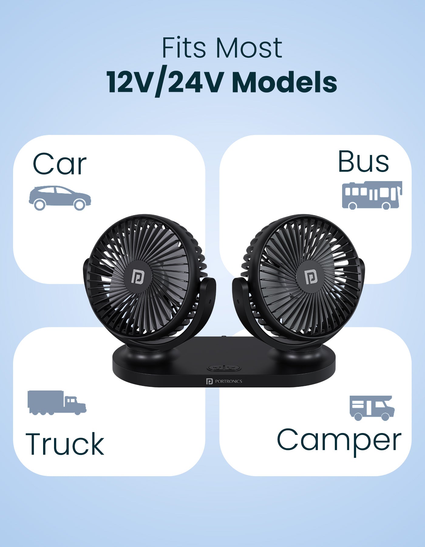 Portronics Twin Cool Portable desk Fan with rechargeable battery| mini desk fan| rechargeable Table desk fan| Portable table fan
