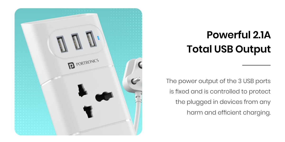 Portronics Power bank board Plate 8 with USB ports 