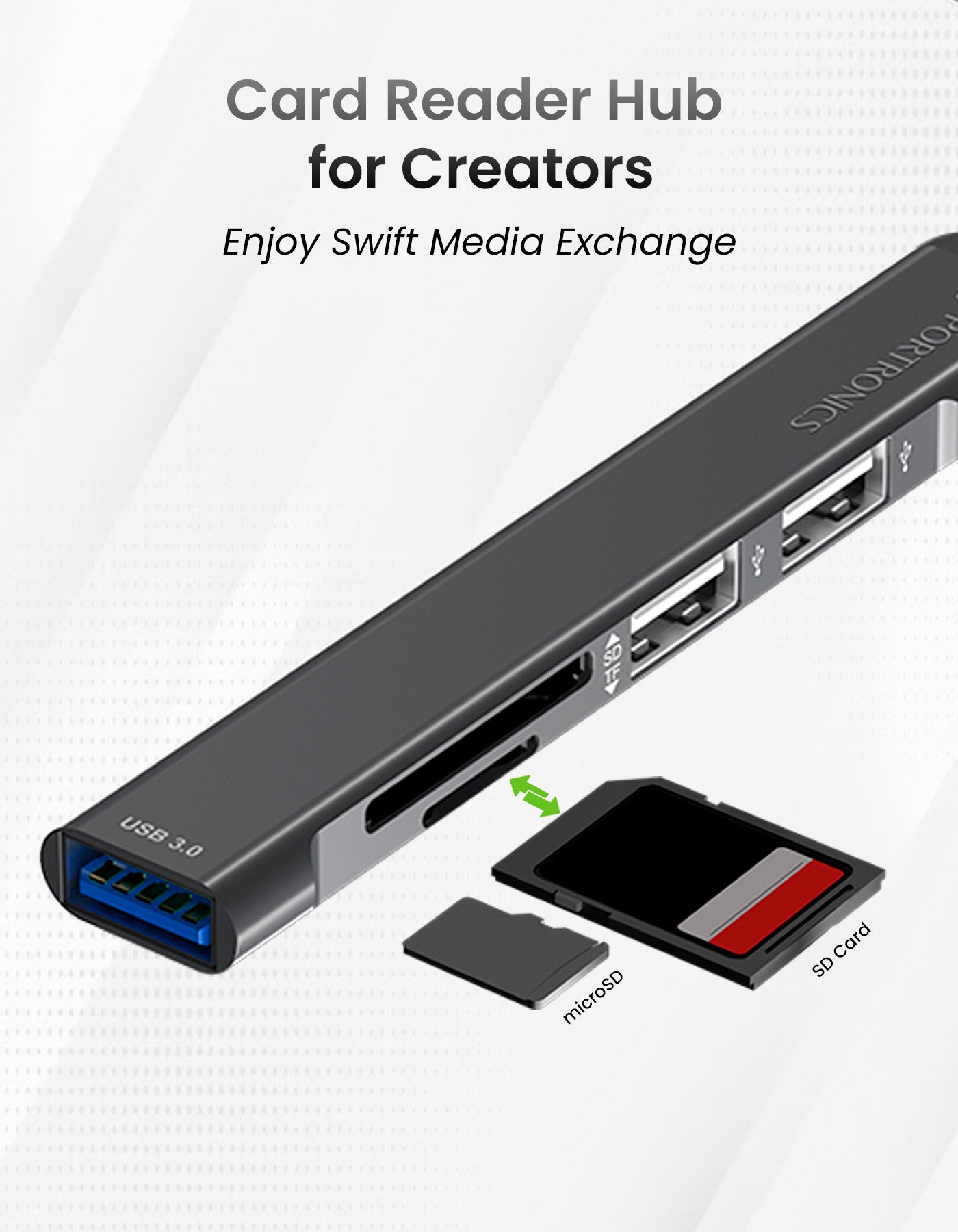 Portronics Mport 31C  4 Ports Type-C USB Hub light weight