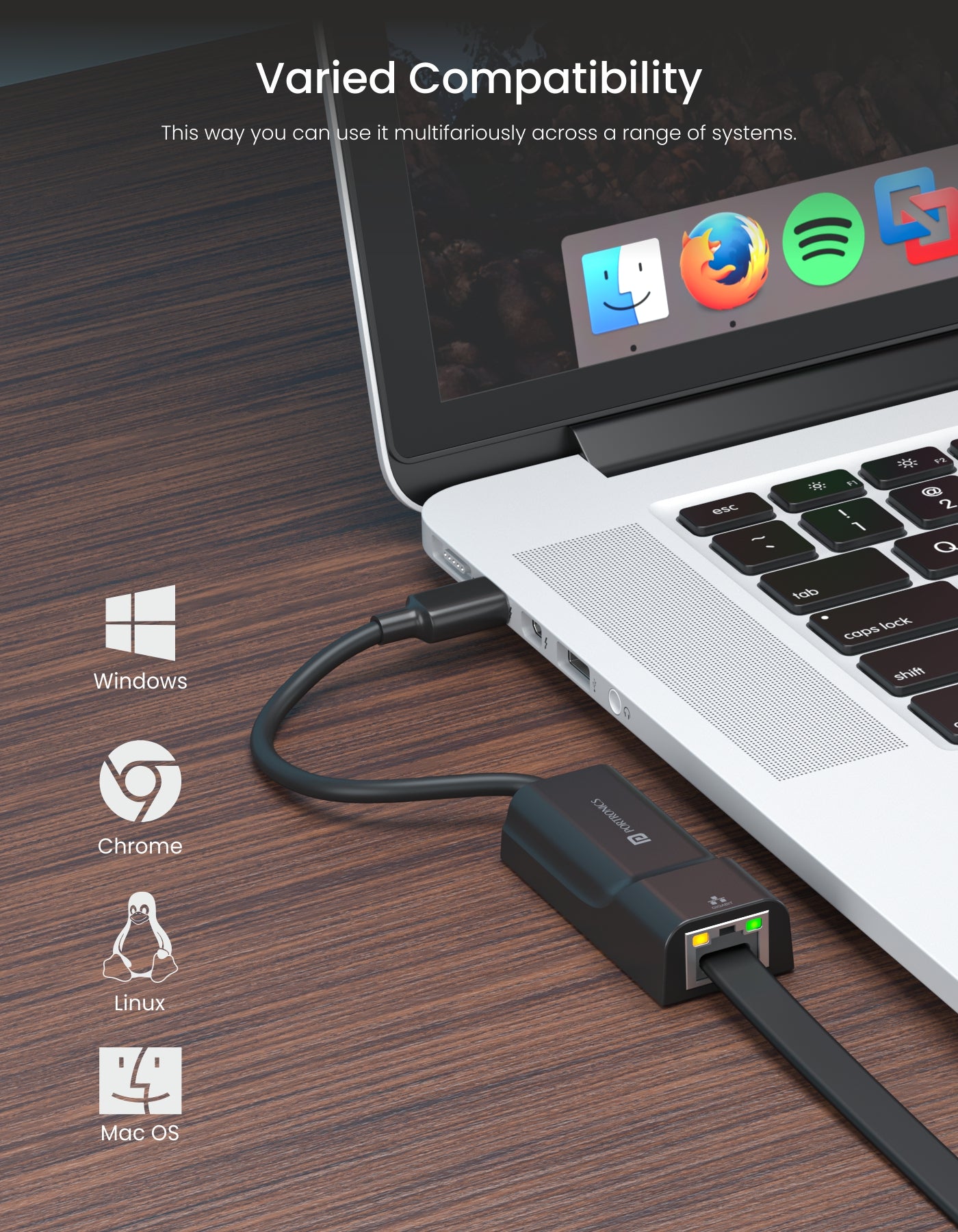 Portronics Mport 45C  USB hub Type C to Gigabit Ethernet Adapter