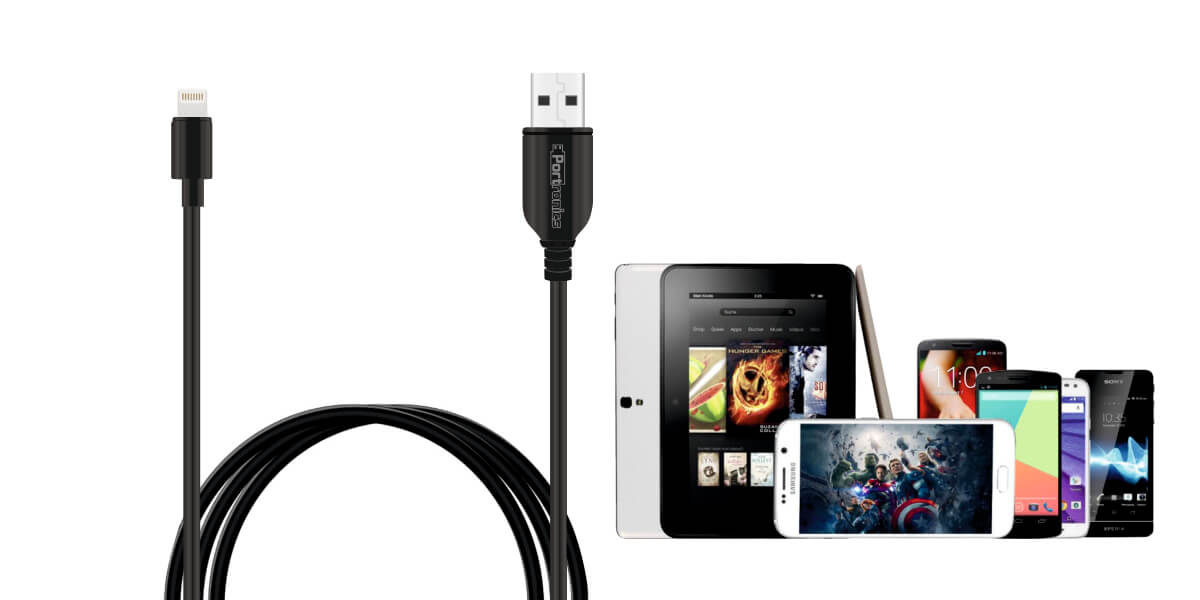 Portronics Konnect Core II-8Pin USB Cable Compatible for iOS Devices.