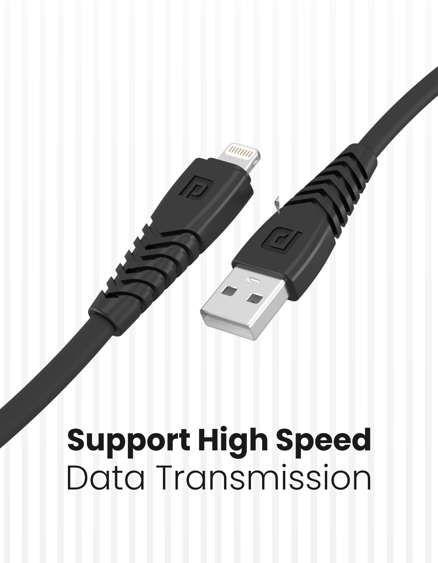 Portronics Konnect Core 8 Pin  USB Cable | USB Charging Cable fast data transfer