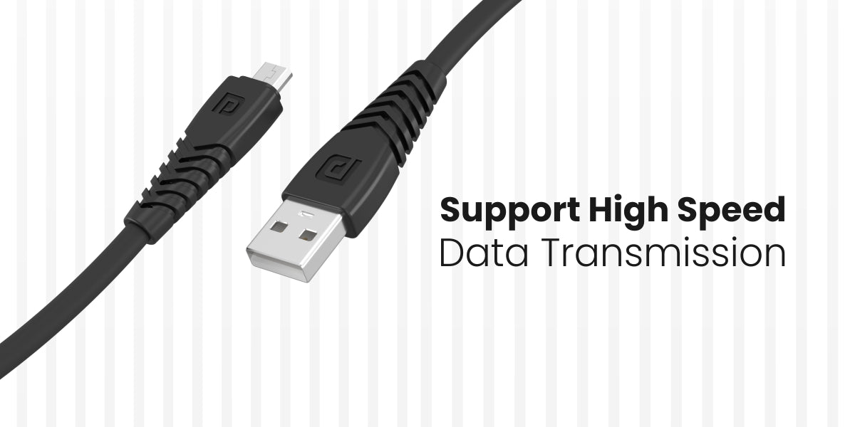 Portronics 2 Cables Combo of Konnect Core Micro USB cable fast data transfer