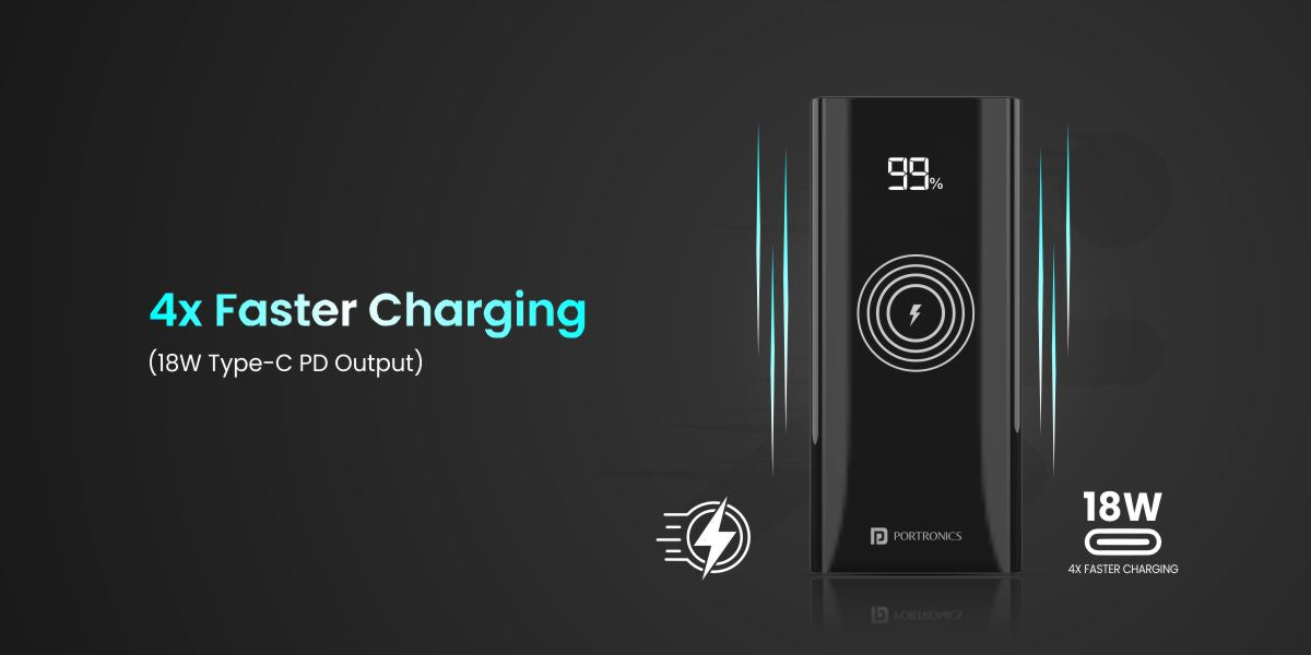 Portronics Power Bank 10W with Wireless Charging