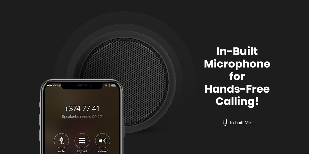 Portronics SoundDrum 1 Portable Bluetooth Speaker with Mic| Mini wireless speaker with inbuilt micro phone