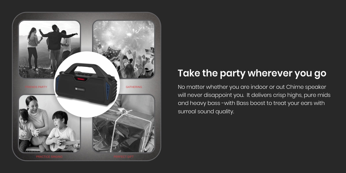 Buy Portronics chime wireless on the go portable party speaker