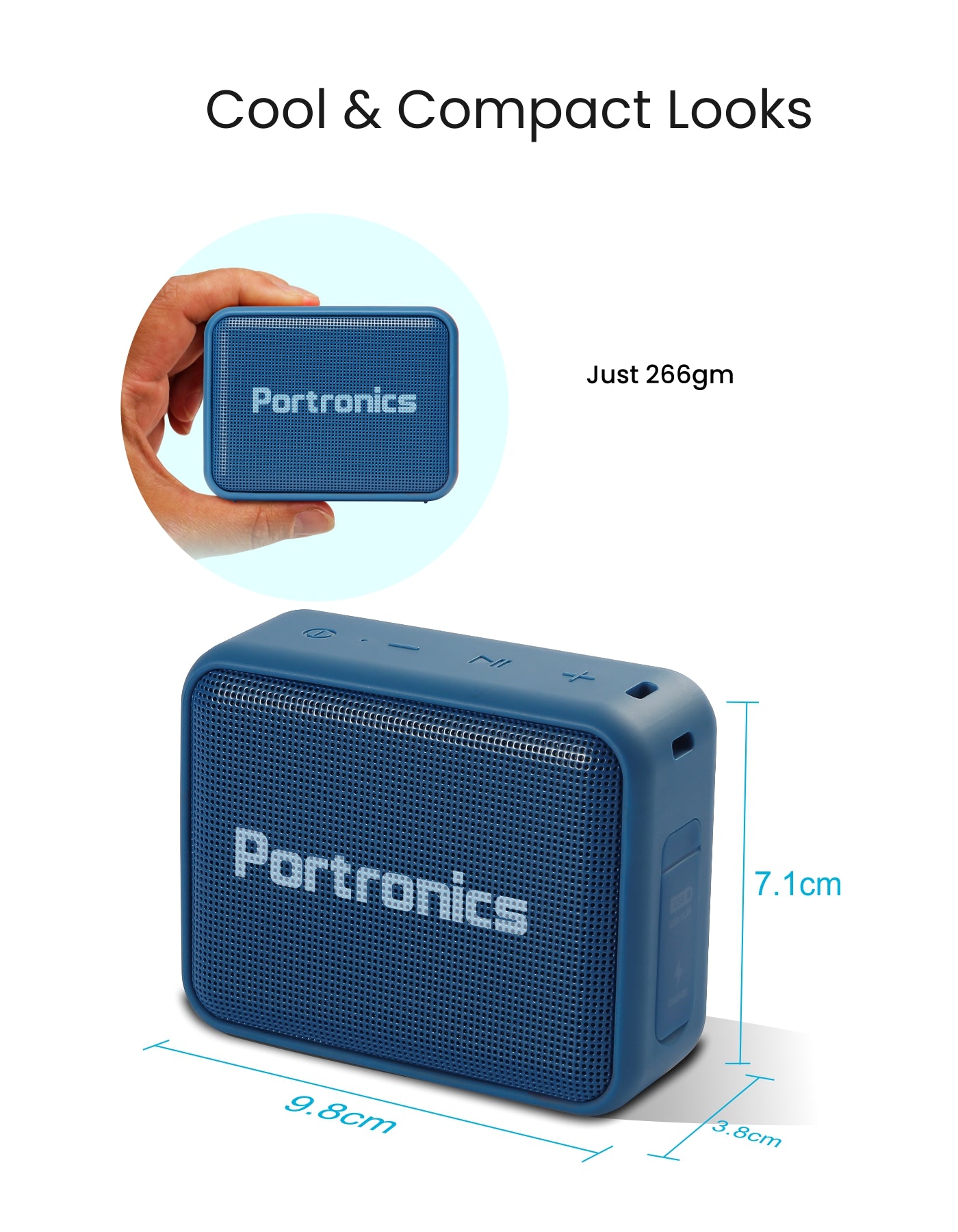 portronics dynamo light weight bluetooth Portable speaker