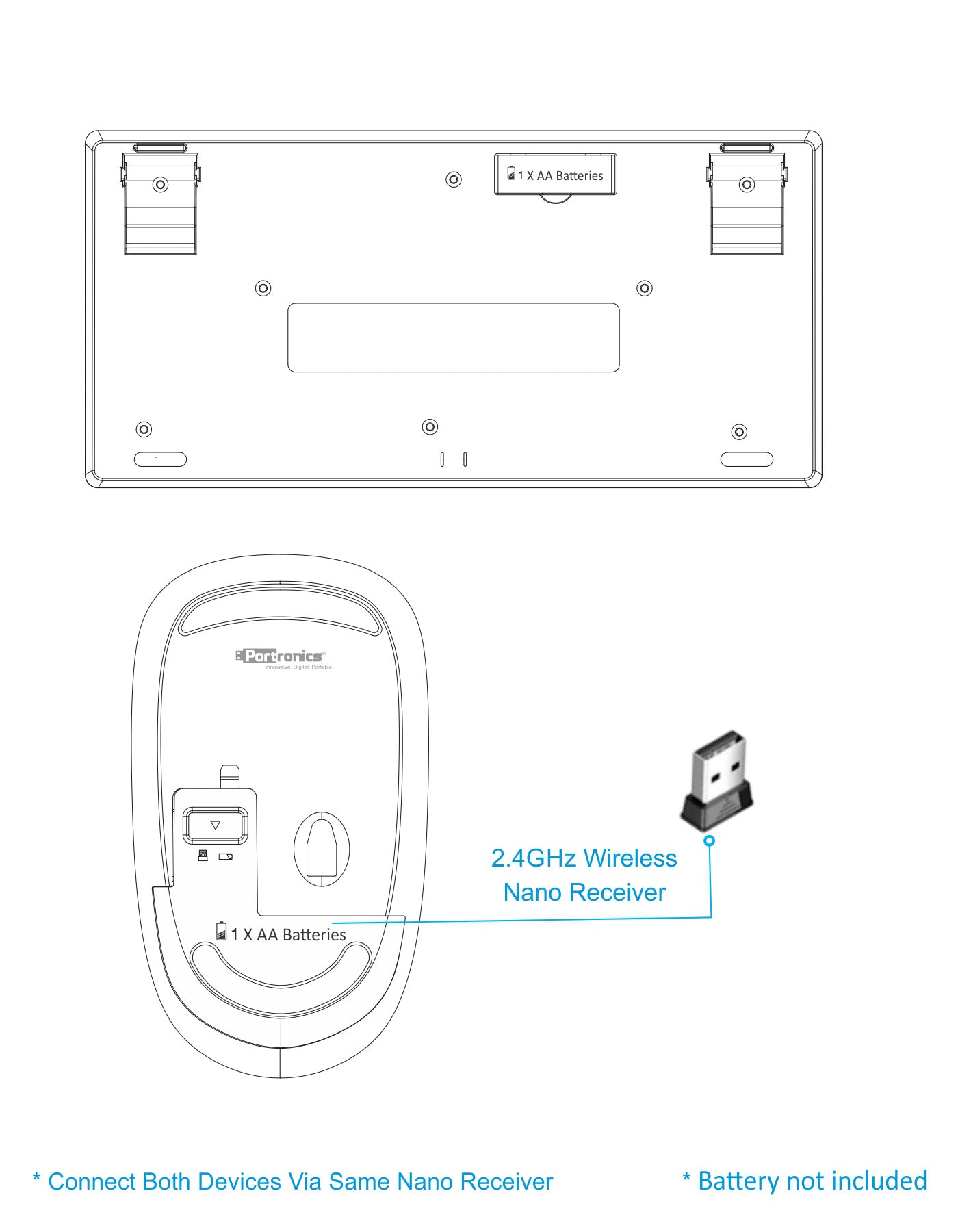 Portronics Key2 Combo Multimedia Wireless Keyboard and Mouse Combo