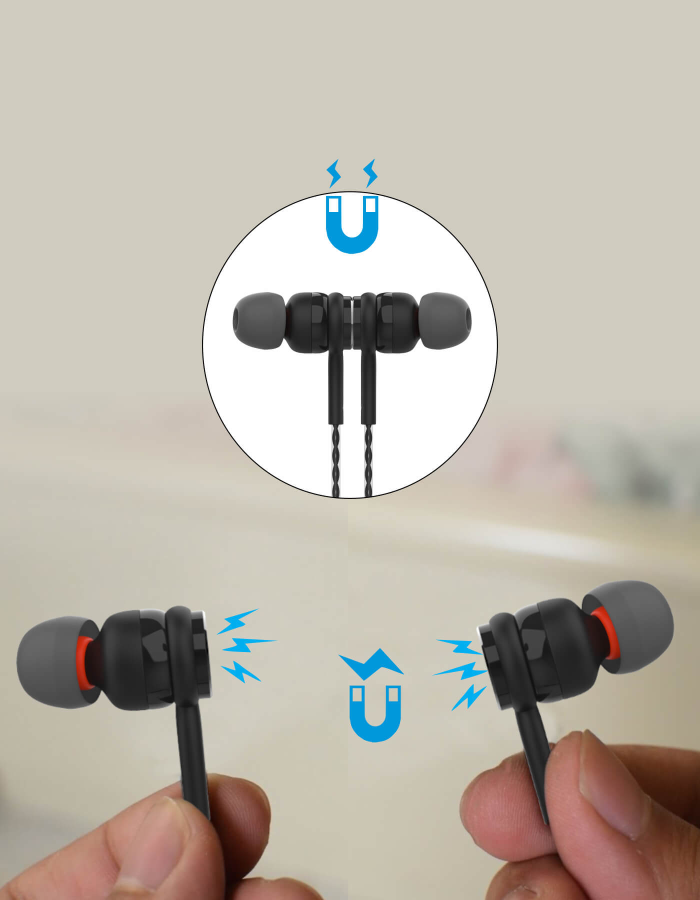 Portronics Conch Gama wired earphone